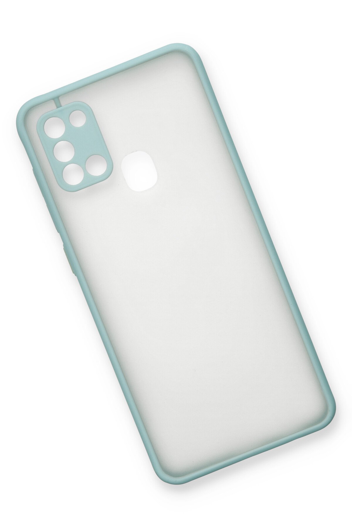 Newface Samsung Galaxy A21S Kılıf Nano içi Kadife Silikon - Turuncu