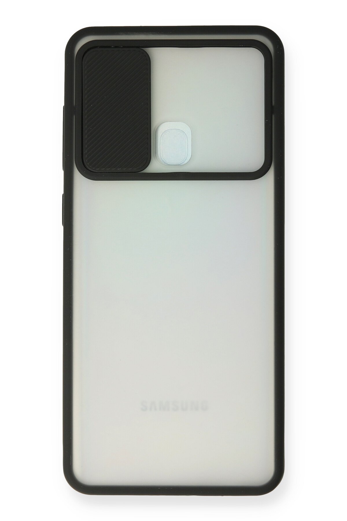 Newface Samsung Galaxy A21S Kılıf Platin Simli Silikon - Sarı