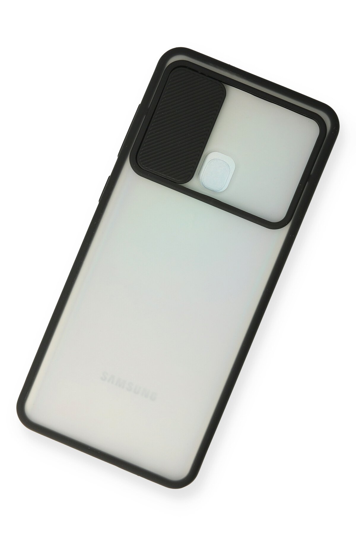 Newface Samsung Galaxy A21S Kılıf Platin Simli Silikon - Sarı