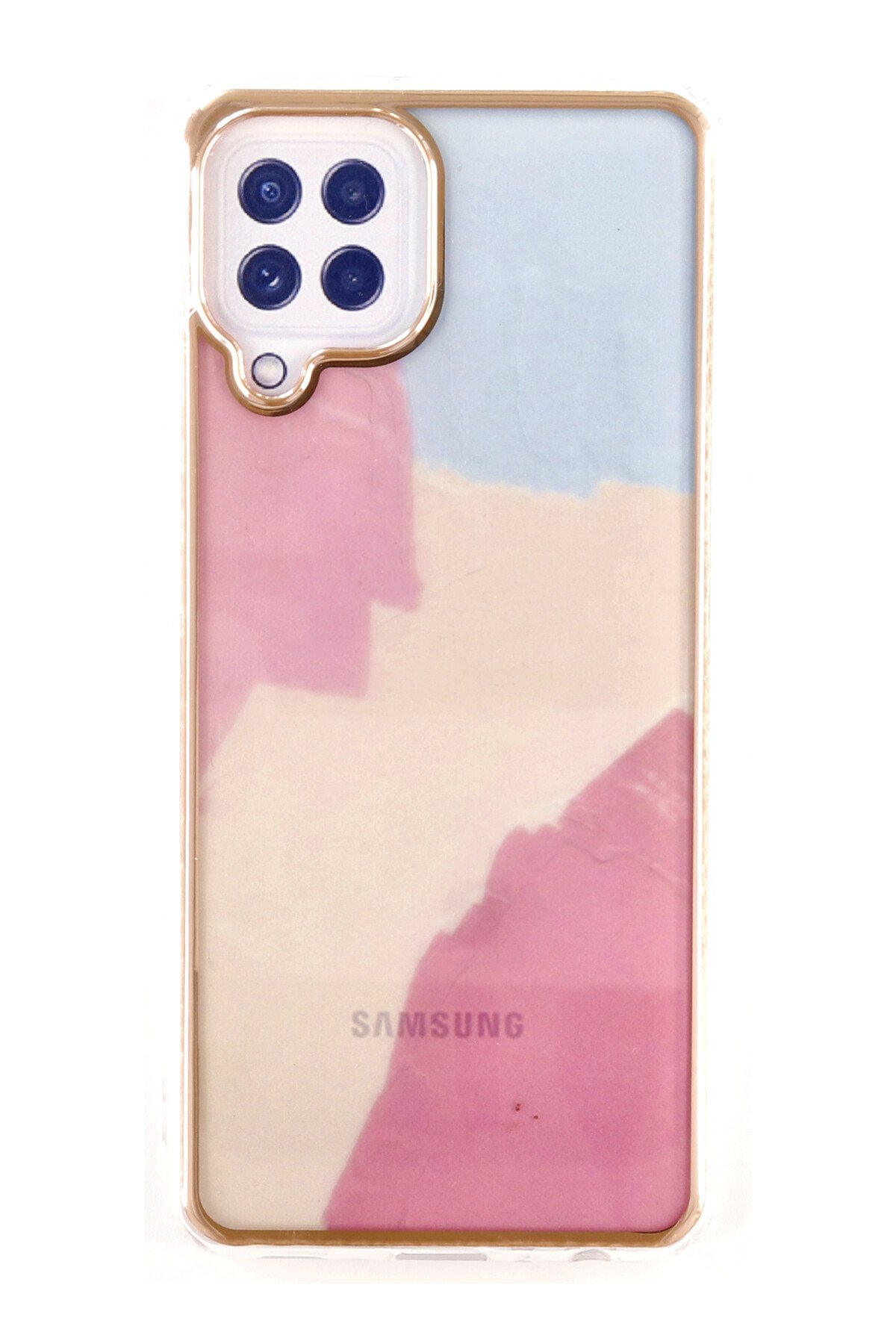 Newface Samsung Galaxy A22 Kılıf Platin Silikon - Sarı