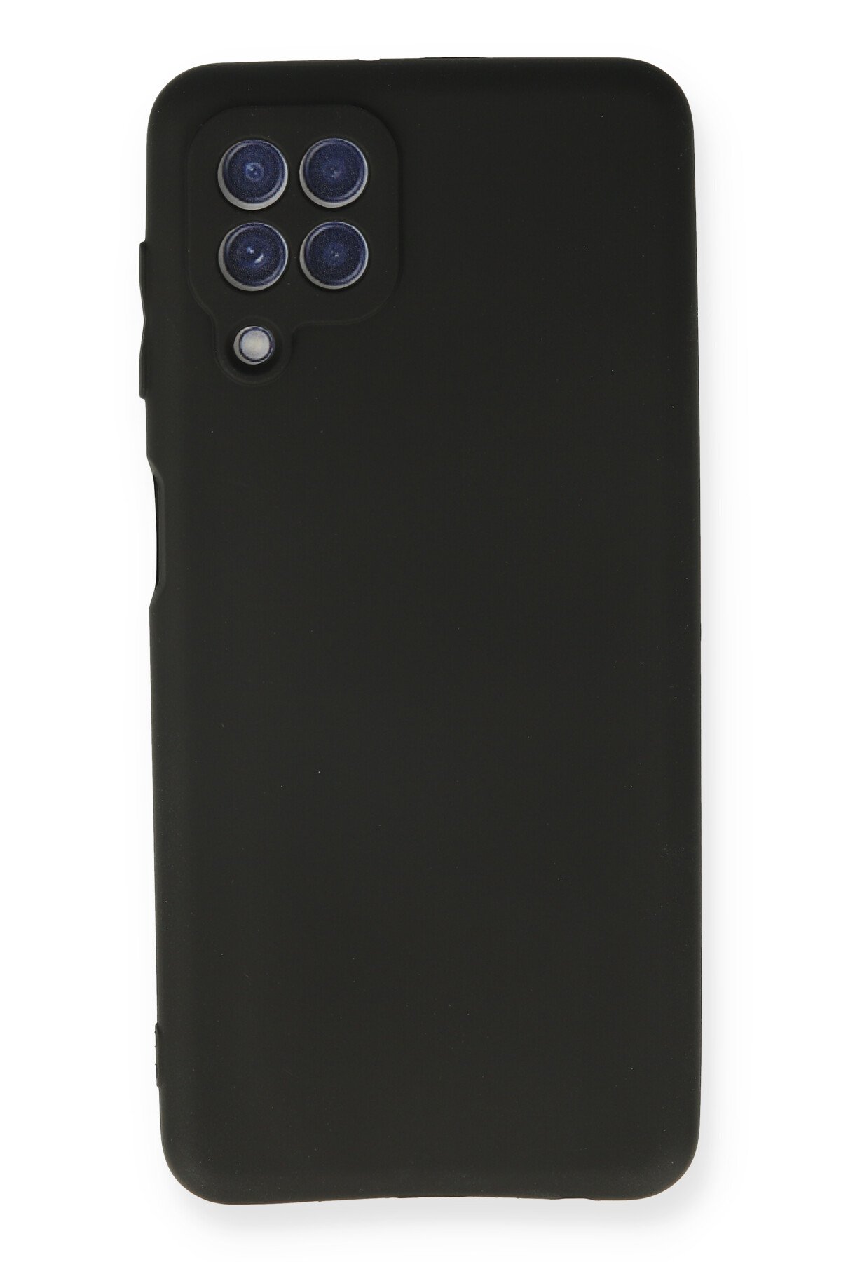 Newface Samsung Galaxy M22 Kılıf Platin Kamera Koruma Silikon - Siyah
