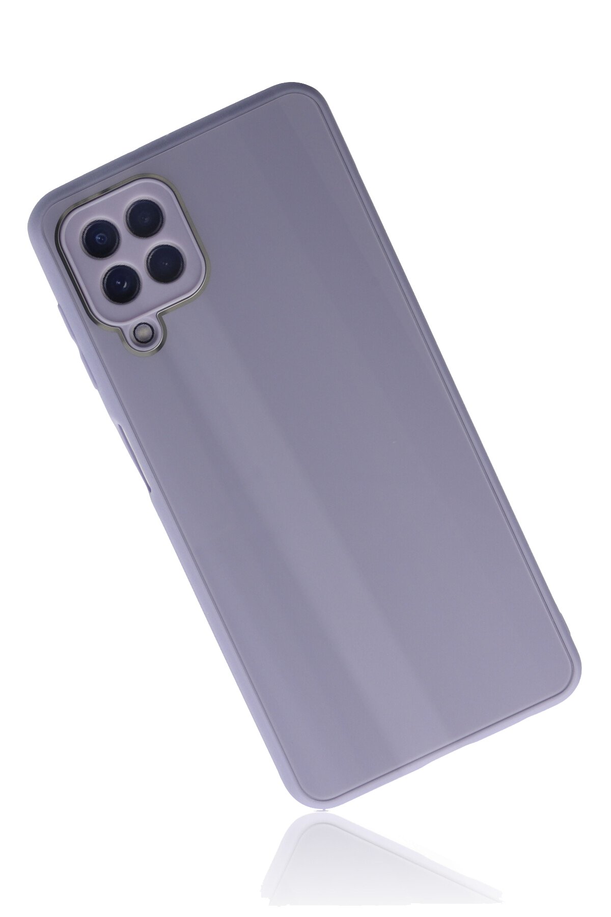 Newface Samsung Galaxy M22 Kılıf Mega Standlı Silikon - Gold