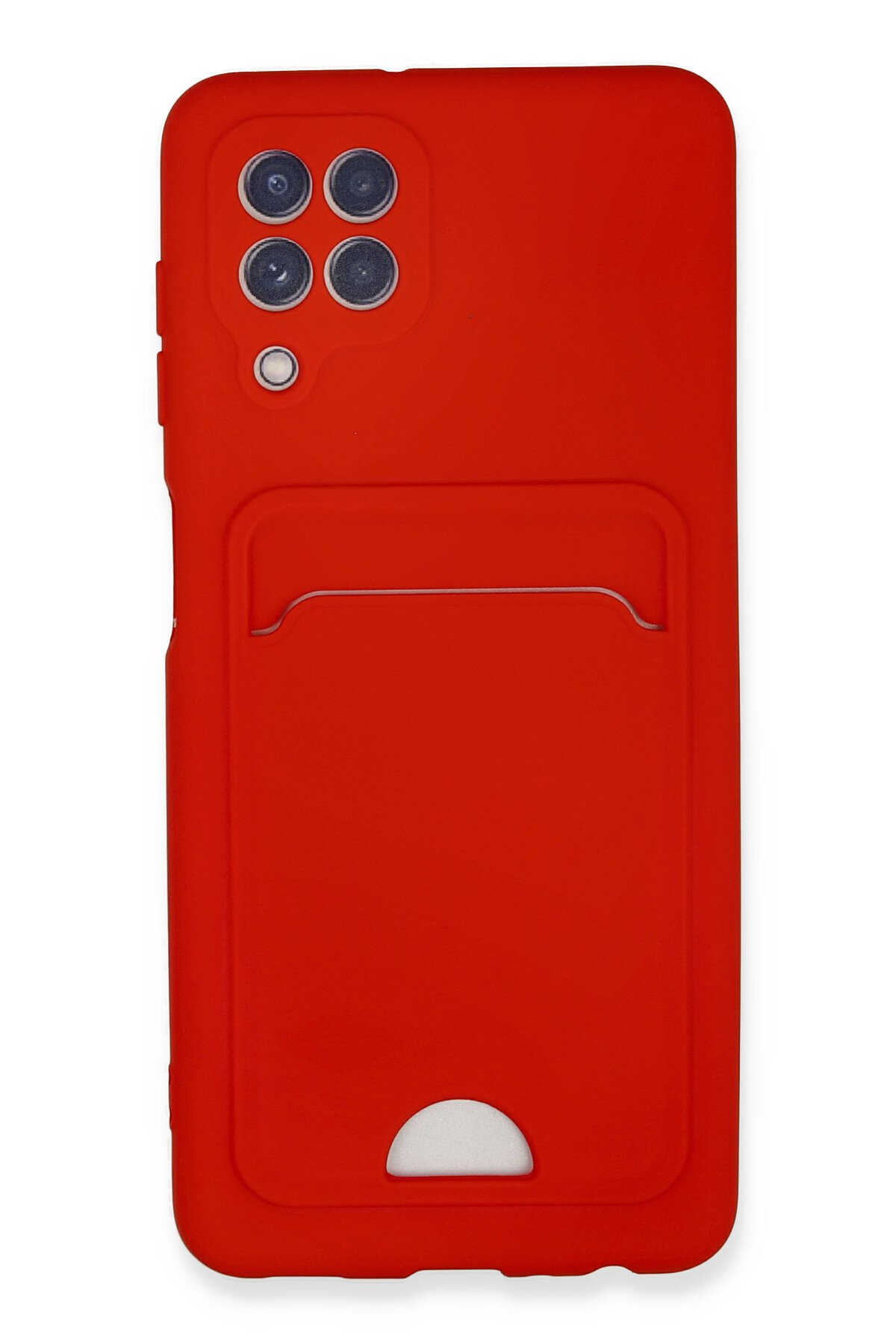 Newface Samsung Galaxy A22 Kılıf Ebruli Lansman Silikon - Lacivert-Krem