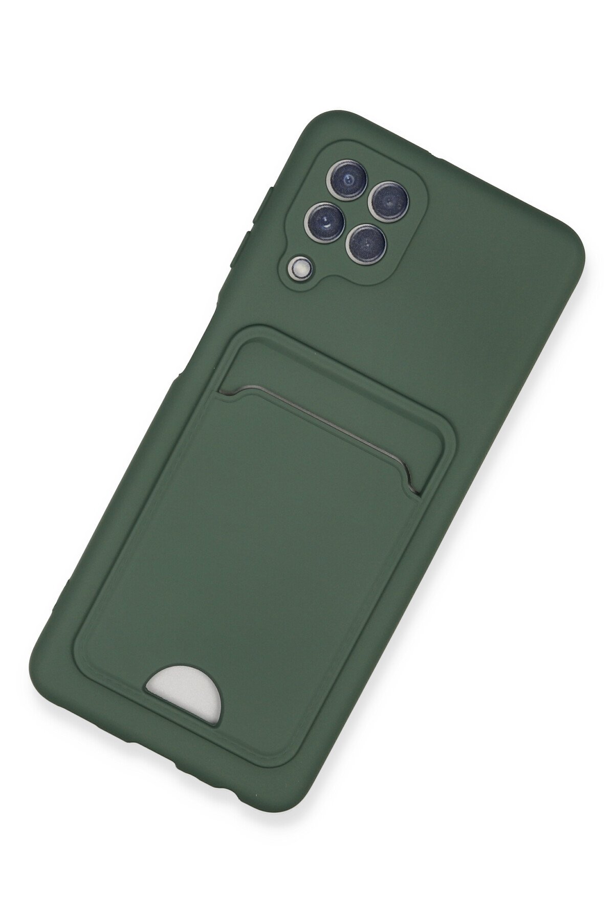 Newface Samsung Galaxy M22 Kılıf Platin Silikon - Siyah