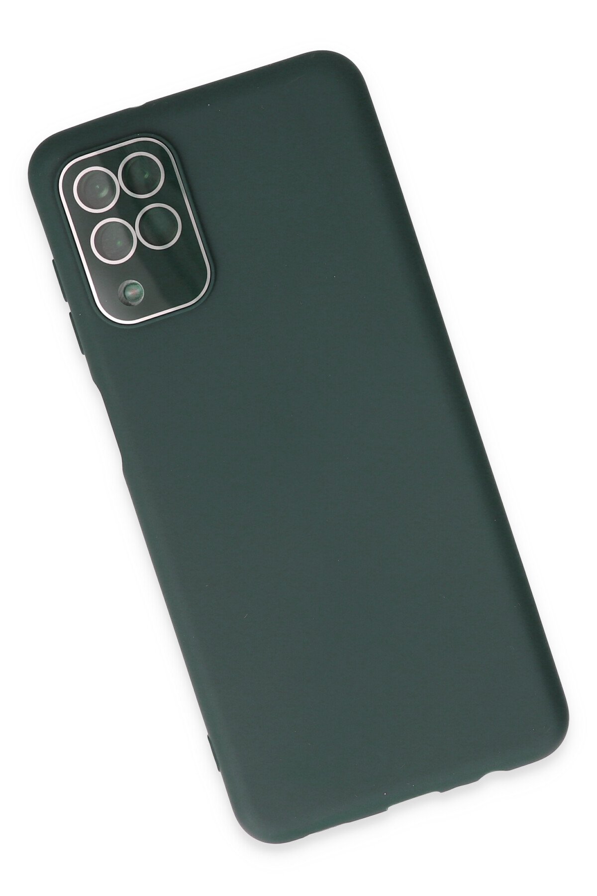 Newface Samsung Galaxy A22 Kılıf Sofya Yüzüklü Silikon Kapak - Yeşil