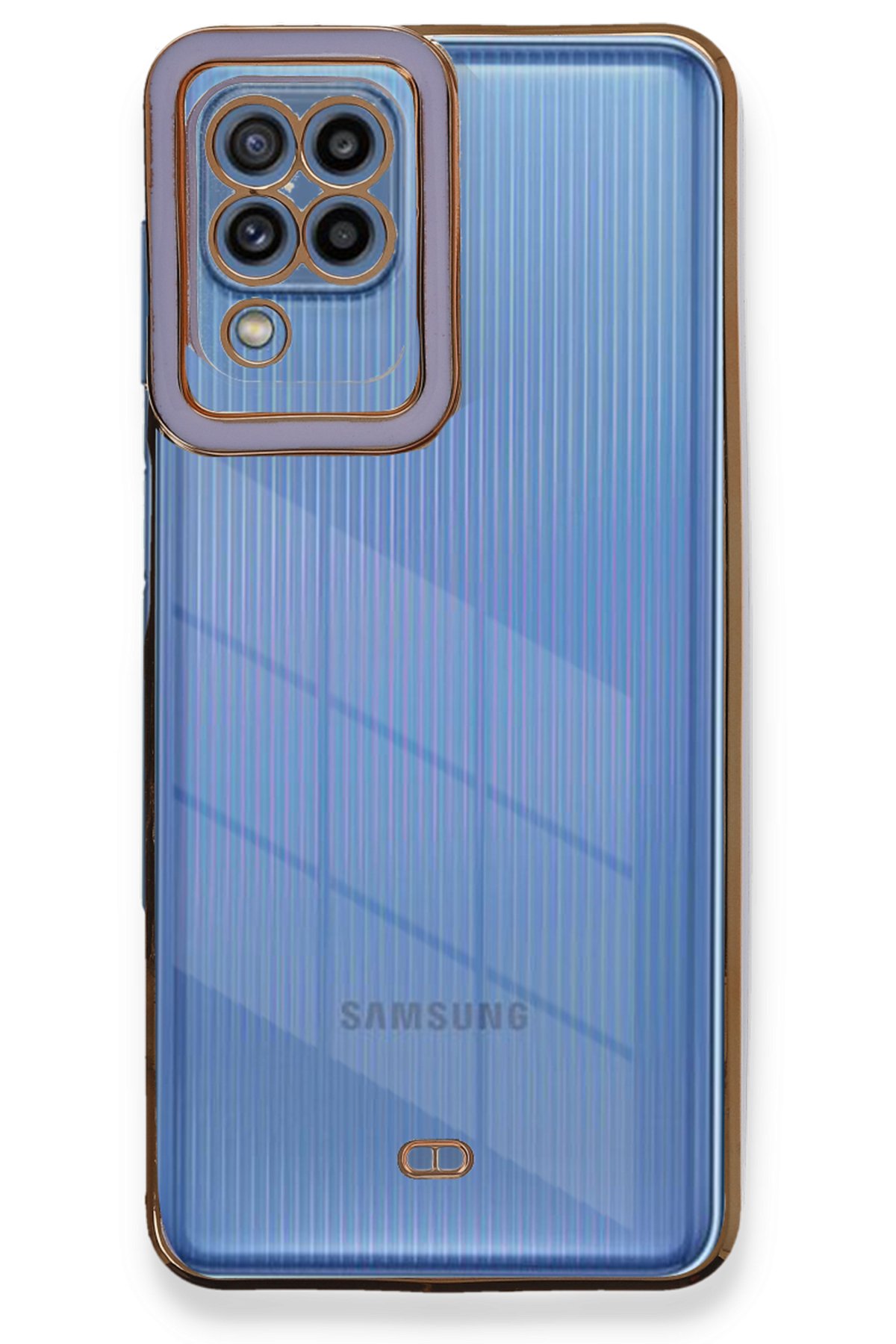 Newface Samsung Galaxy A22 Kılıf Montreal Yüzüklü Silikon Kapak - Kırmızı