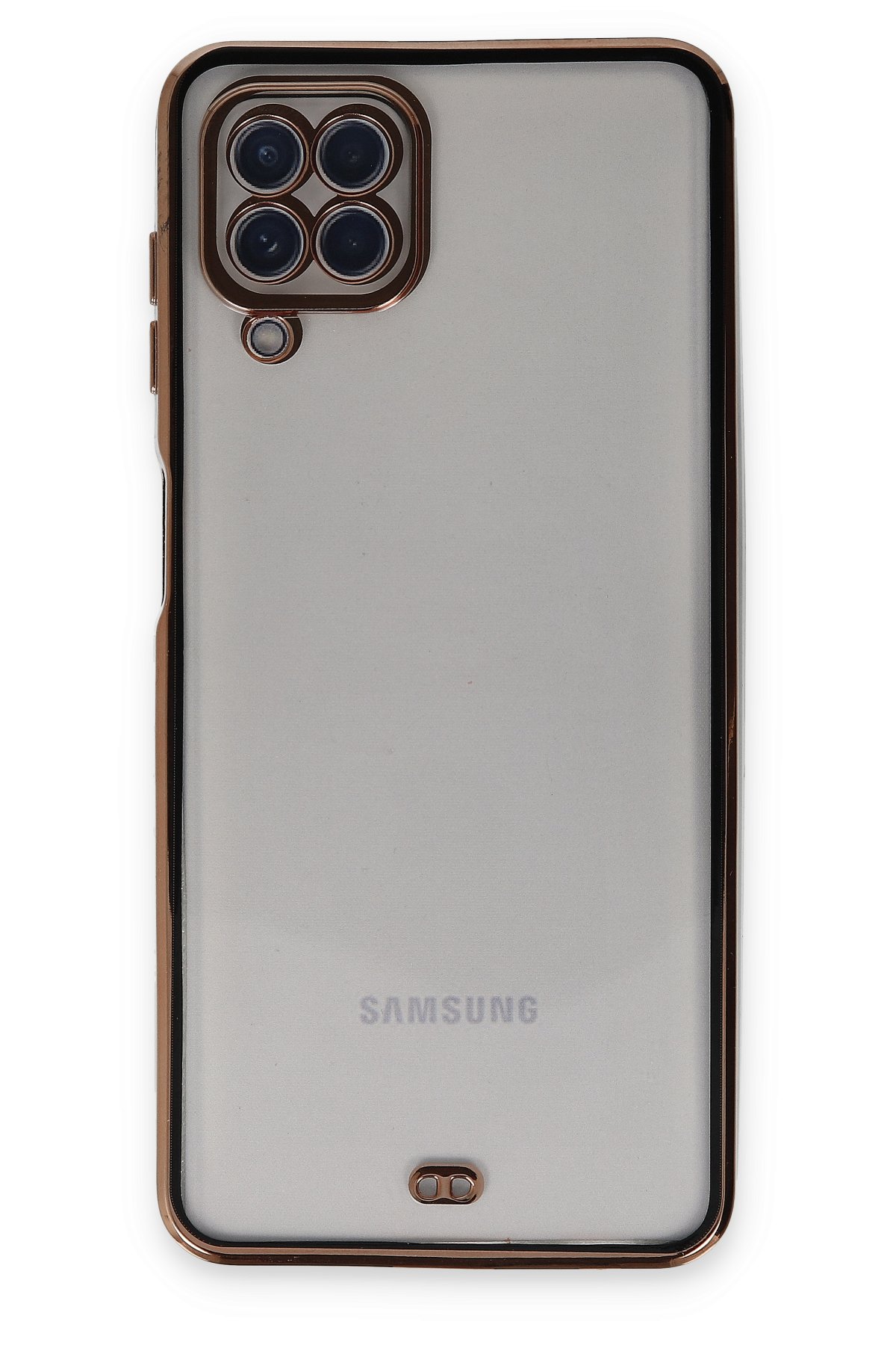 Newface Samsung Galaxy M22 Kılıf Sofya Yüzüklü Silikon Kapak - Lacivert