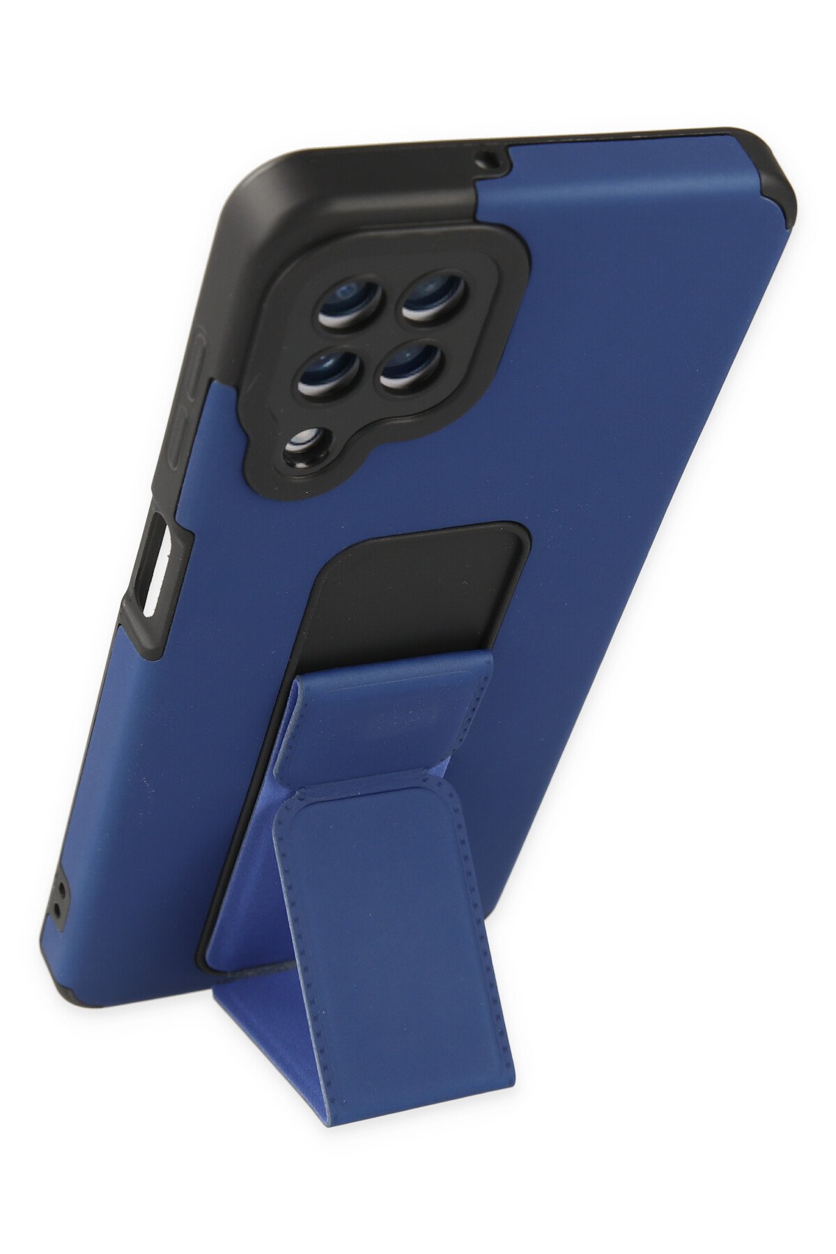 Newface Samsung Galaxy A22 Kılıf Sofya Yüzüklü Silikon Kapak - Siyah