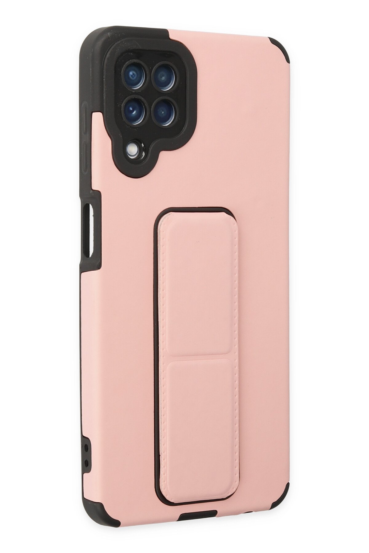 Newface Samsung Galaxy A22 Kılıf Pars Lens Yüzüklü Silikon - Lacivert
