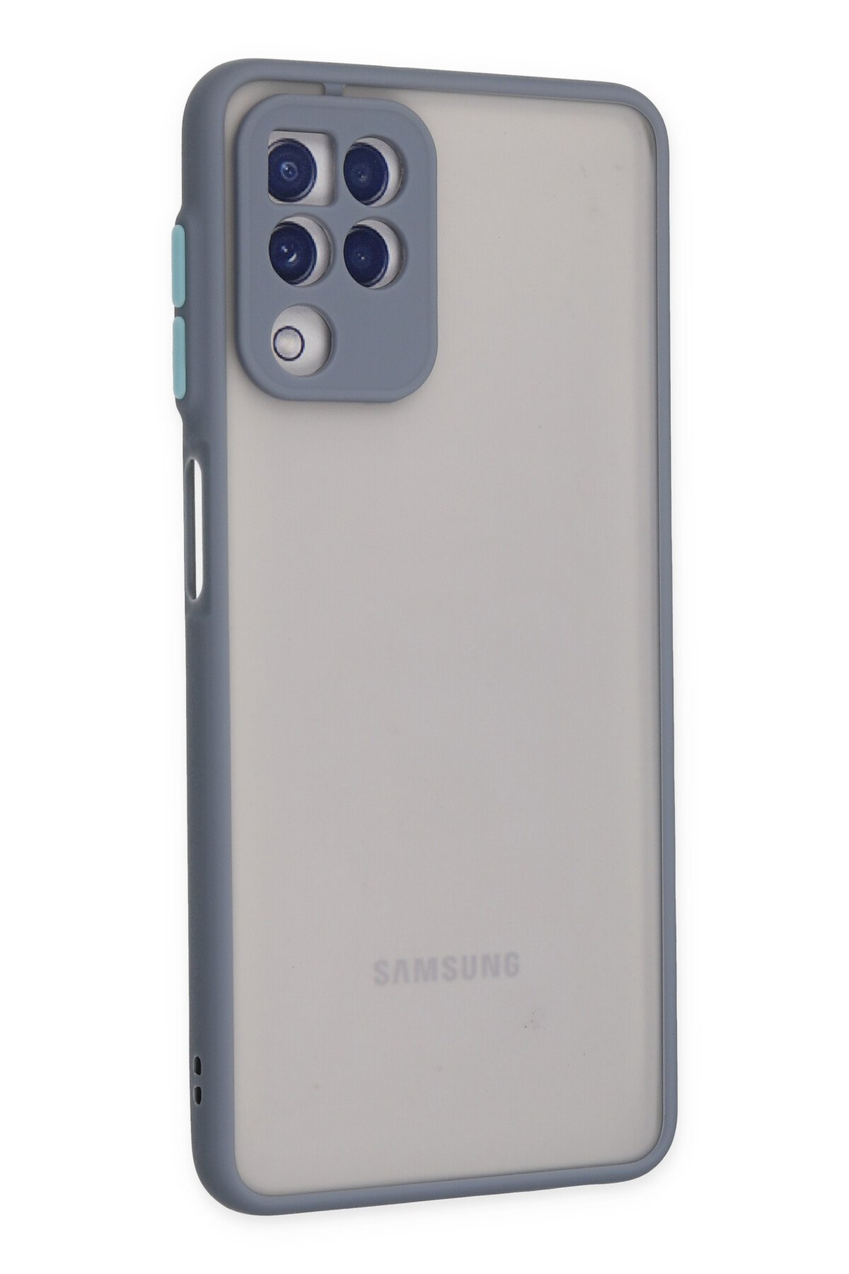 Newface Samsung Galaxy A22 Kılıf Nano içi Kadife  Silikon - Turuncu