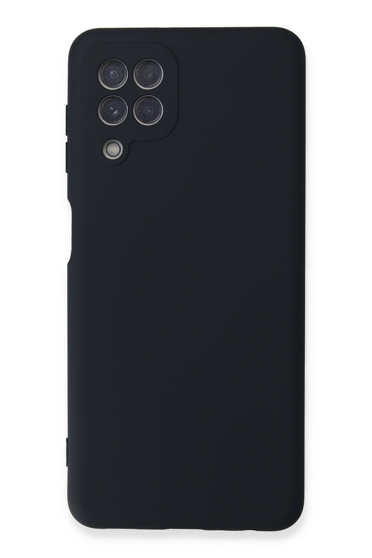 Newface Samsung Galaxy M32 Kılıf Ebruli Lansman Silikon - Siyah-Lacivert