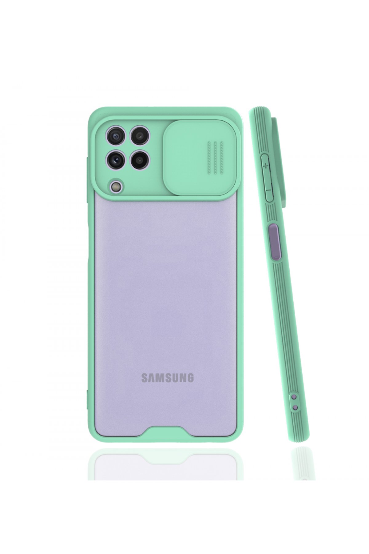 Newface Samsung Galaxy A22 Kılıf Montreal Silikon Kapak - Mor