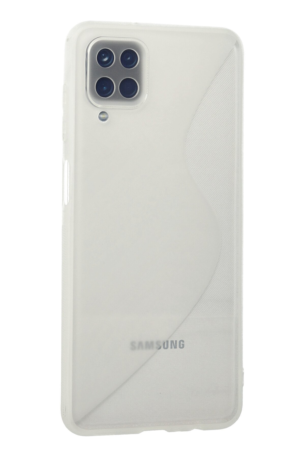 Newface Samsung Galaxy A22 Kılıf Montreal Yüzüklü Silikon Kapak - Sarı