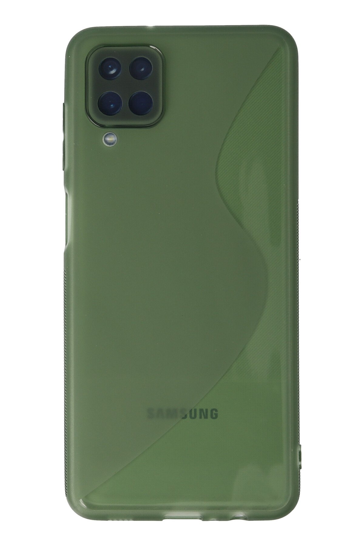 Newface Samsung Galaxy A22 Kılıf Pars Lens Yüzüklü Silikon - Gümüş