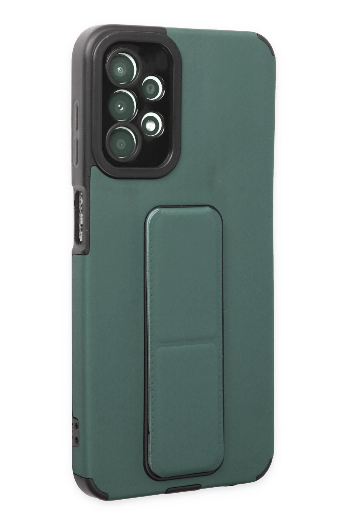 Newface Samsung Galaxy A23 4G Kılıf Mega Standlı Silikon - Siyah