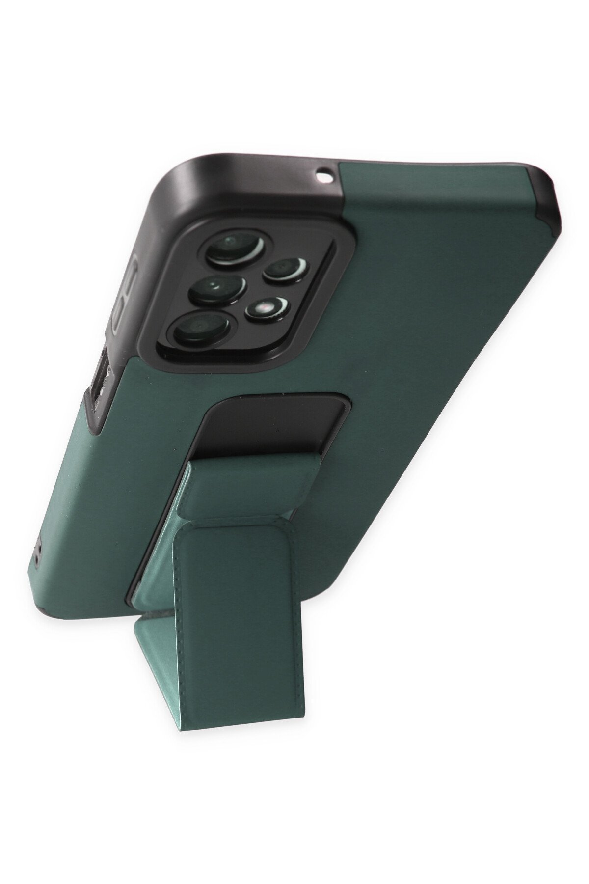 Newface Samsung Galaxy A23 4G Kılıf Mega Standlı Silikon - Siyah