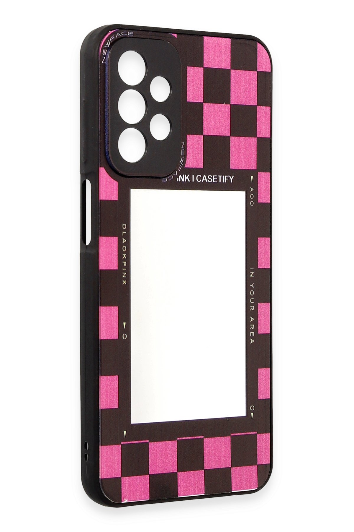 Newface Samsung Galaxy A23 4G Kılıf Pars Lens Yüzüklü Silikon - Gold