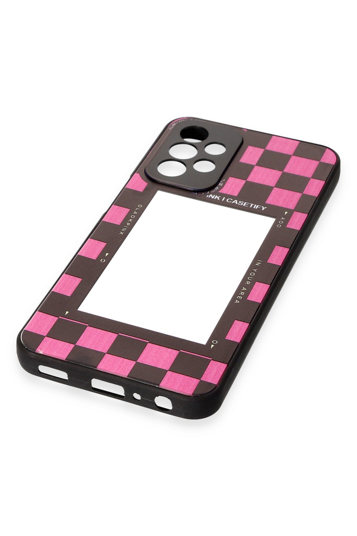 Newface Samsung Galaxy A23 4G Kılıf Pars Lens Yüzüklü Silikon - Gold