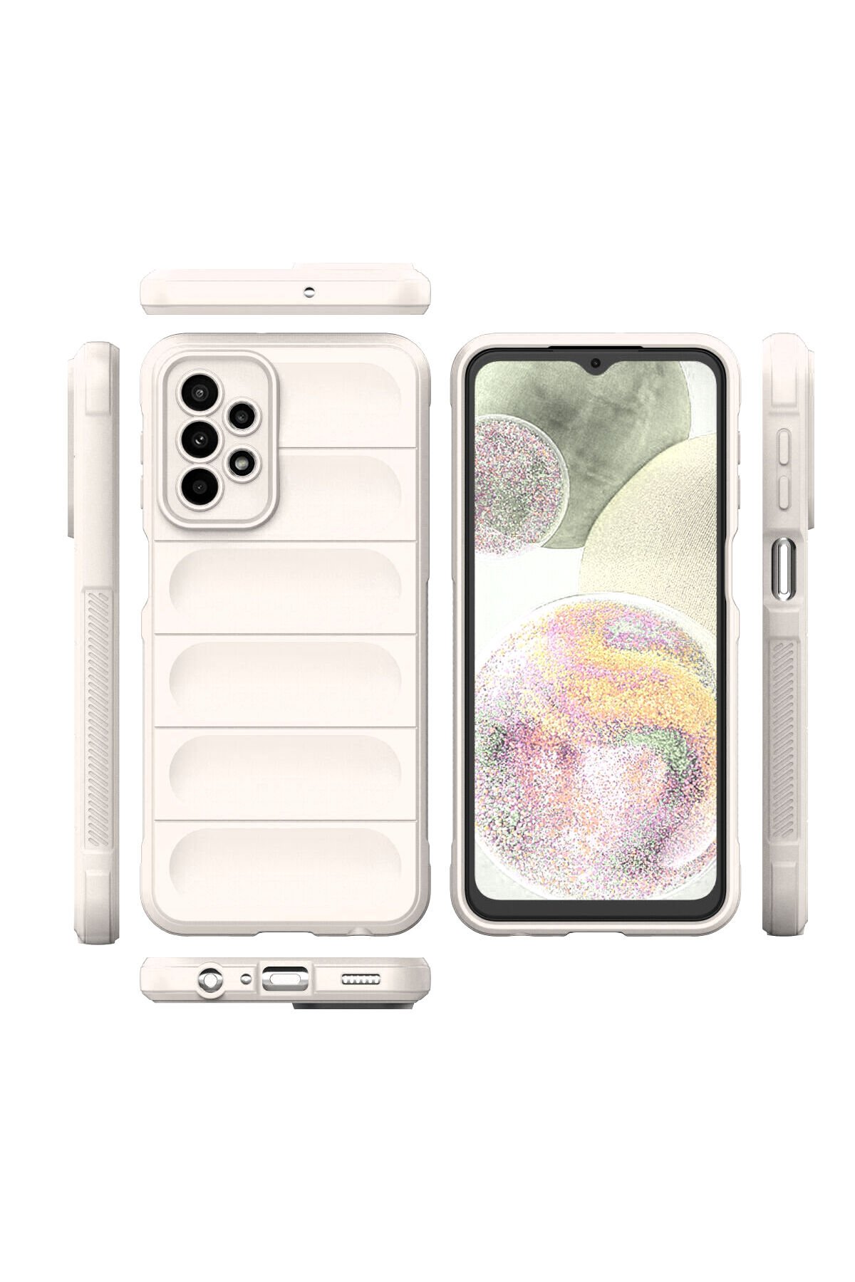 Newface Samsung Galaxy A23 4G Kılıf Kelvin Kartvizitli Silikon - Siyah