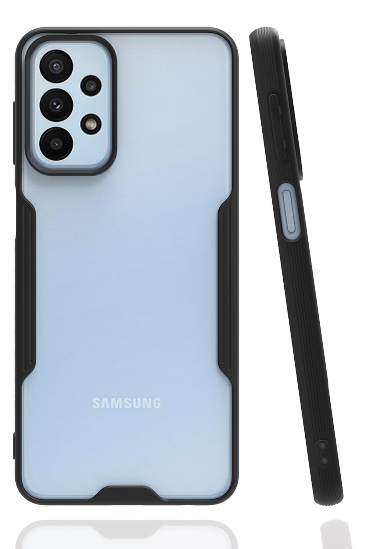 Newface Samsung Galaxy A23 4G Kılıf Kelvin Kartvizitli Silikon - Lacivert