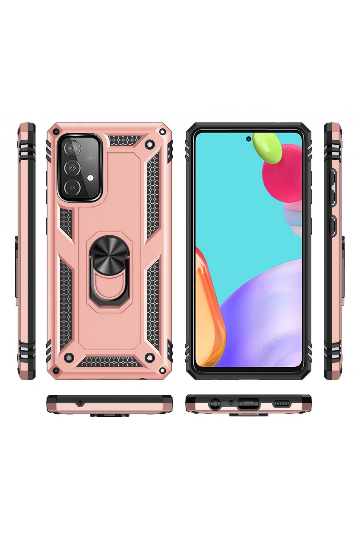 Newface Samsung Galaxy A23 4G Kılıf Optimum Silikon - Koyu Yeşil