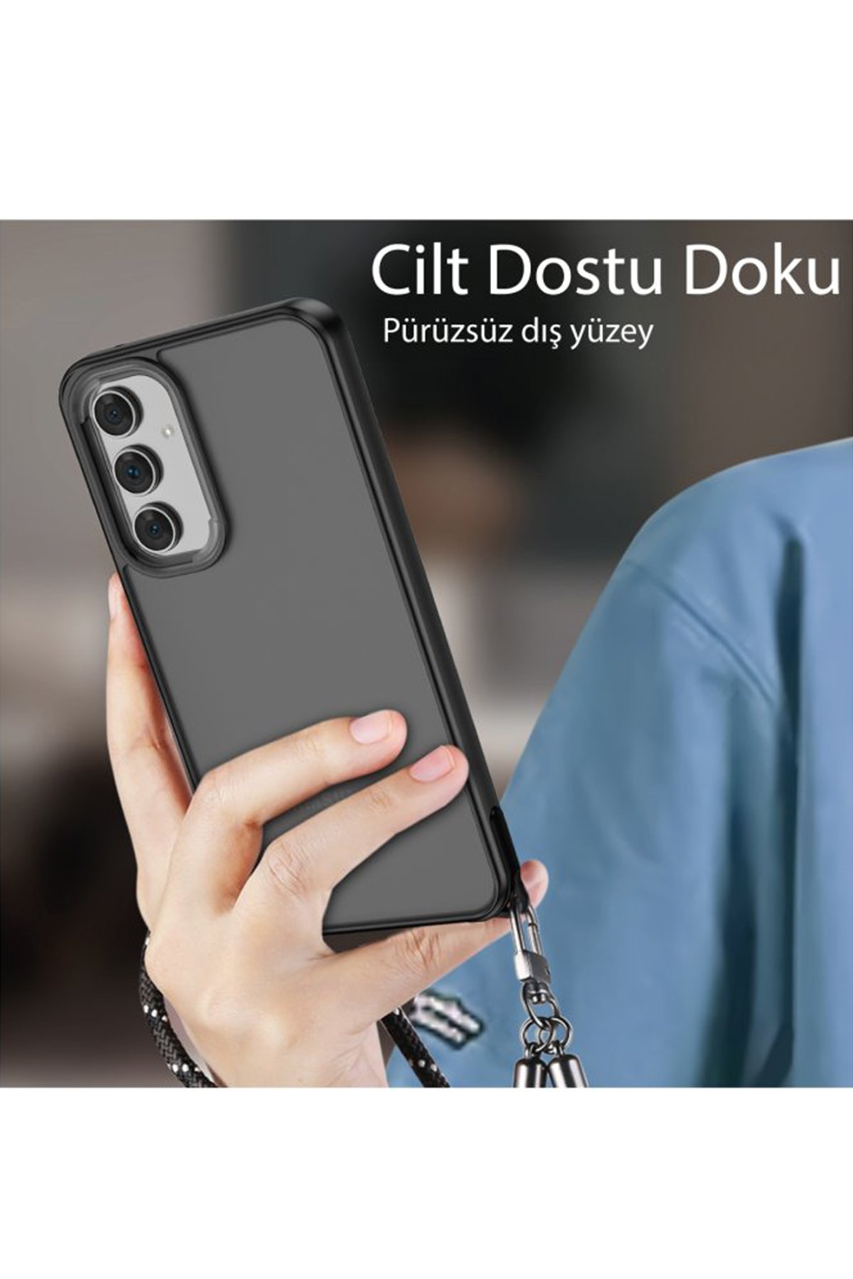 Newface Samsung Galaxy A24 4G Kılıf Esila Silikon - Pudra