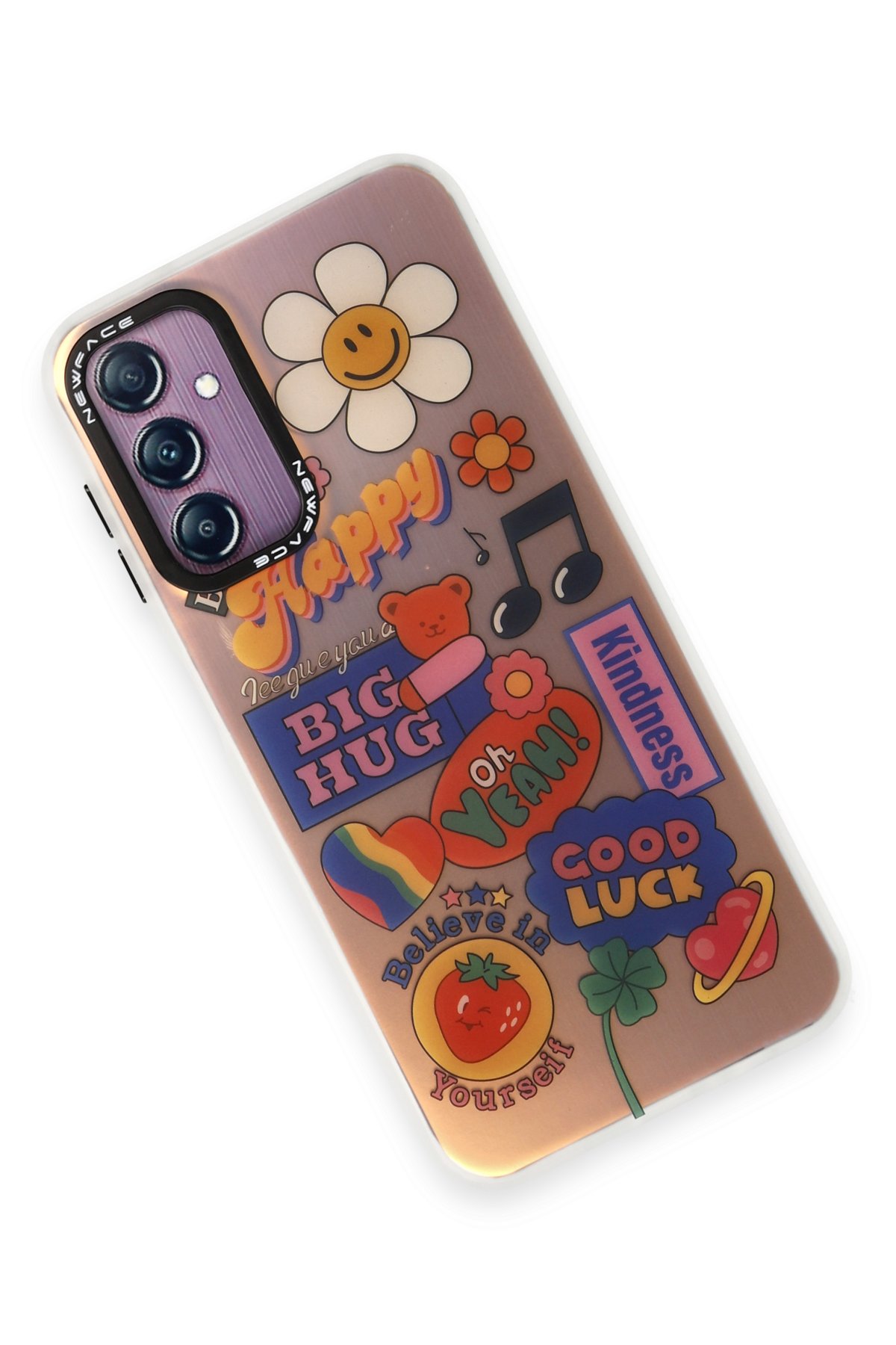 Newface Samsung Galaxy A24 4G Kılıf Esila Silikon - Pudra