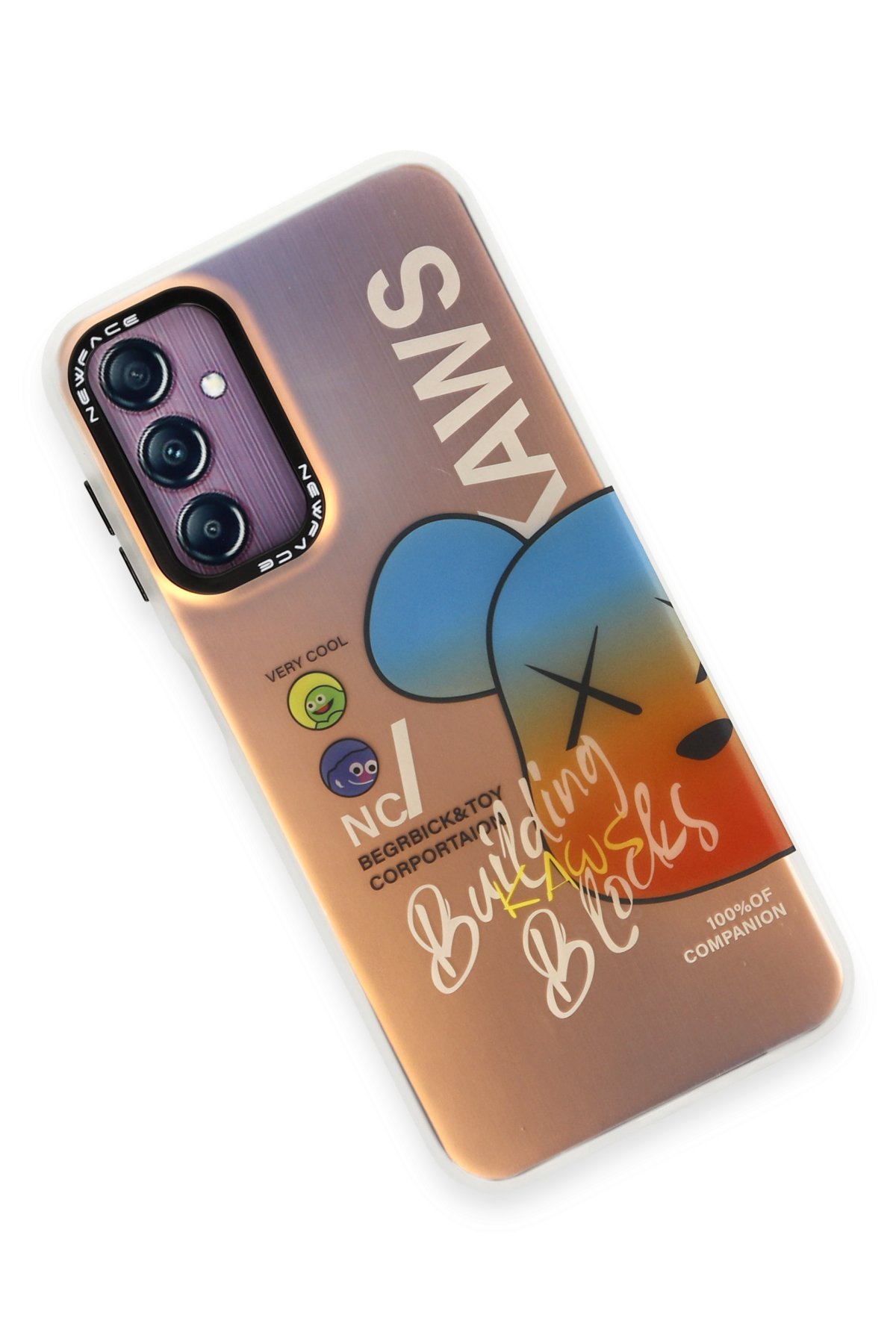 Newface Samsung Galaxy A24 4G Kılıf Joy Lens Standlı Kapak - Lacivert