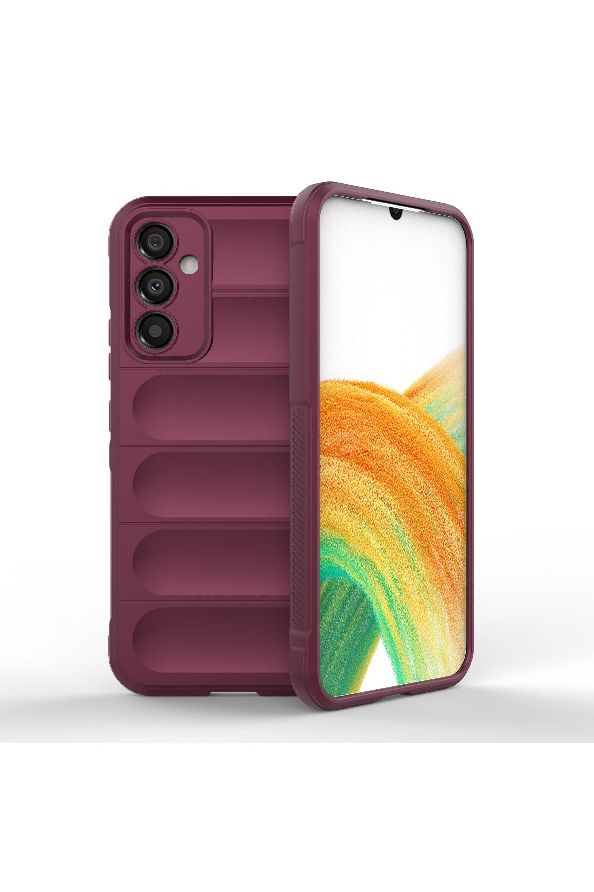 Newface Samsung Galaxy A24 4G Kılıf Joy Lens Standlı Kapak - Kırmızı