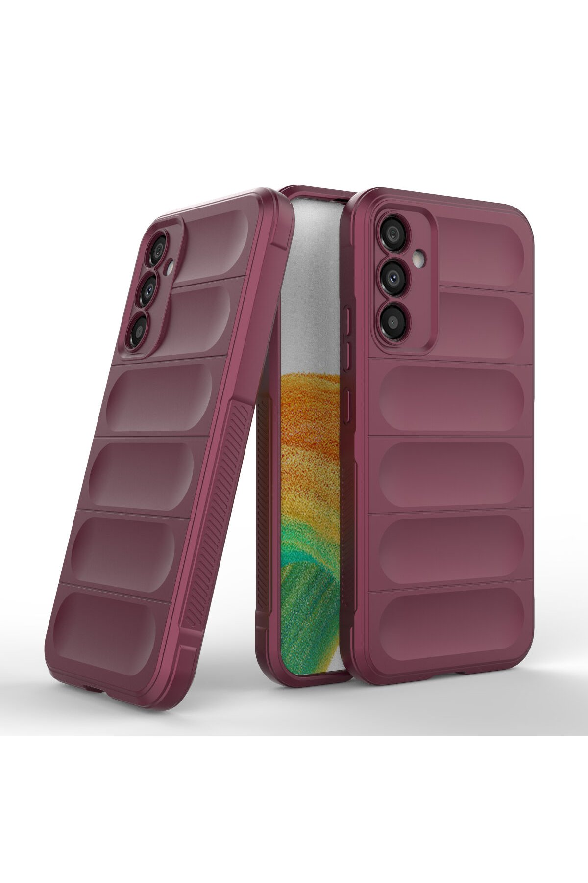 Newface Samsung Galaxy A24 4G Kılıf Joy Lens Standlı Kapak - Kırmızı