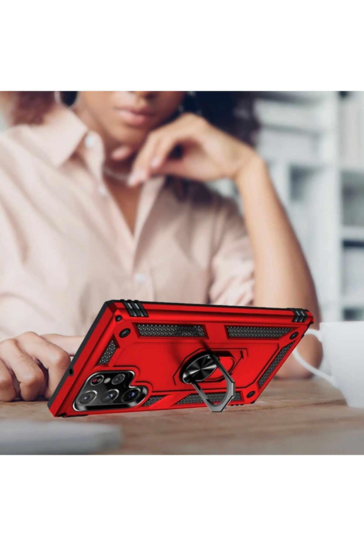 Newface Samsung Galaxy A24 4G Kılıf Dora Kapak - Haki Yeşil