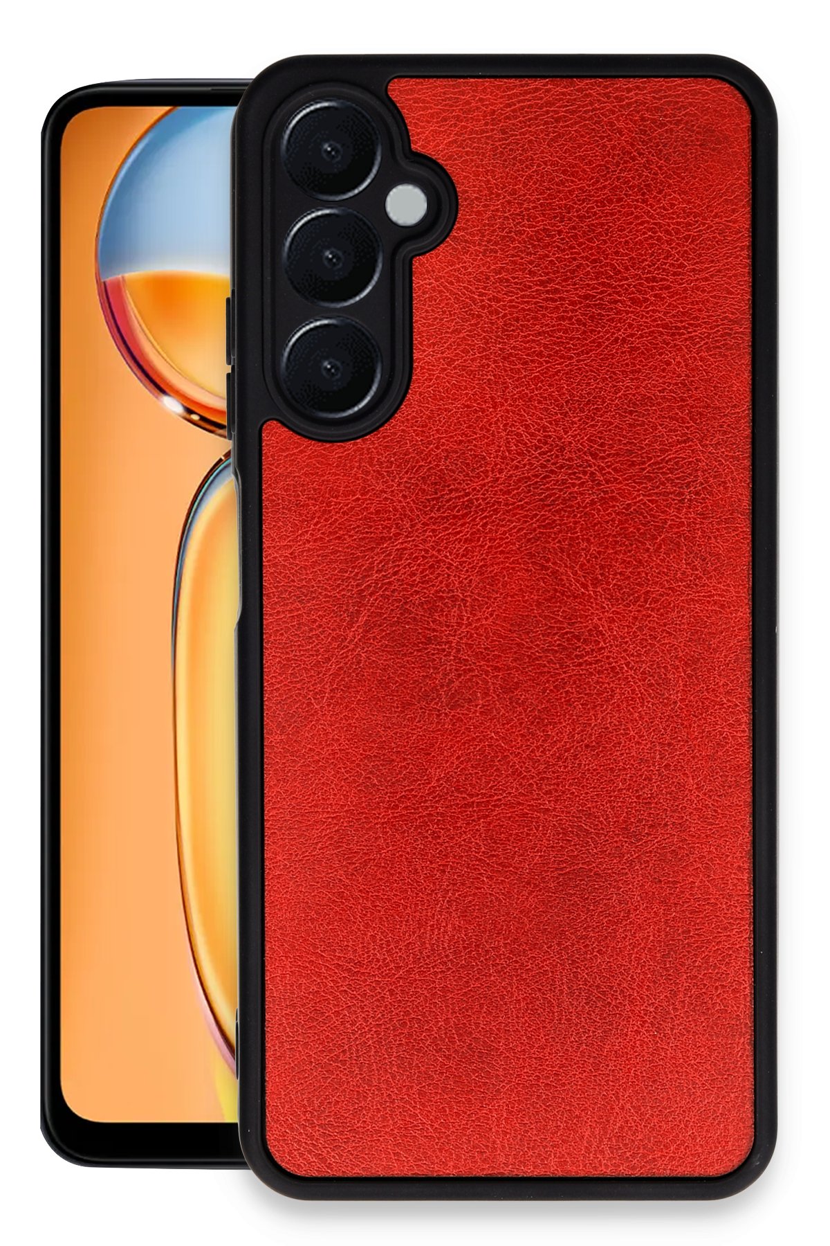 Newface Samsung Galaxy A25 5G Kılıf Aras Deri Kapak - Taba