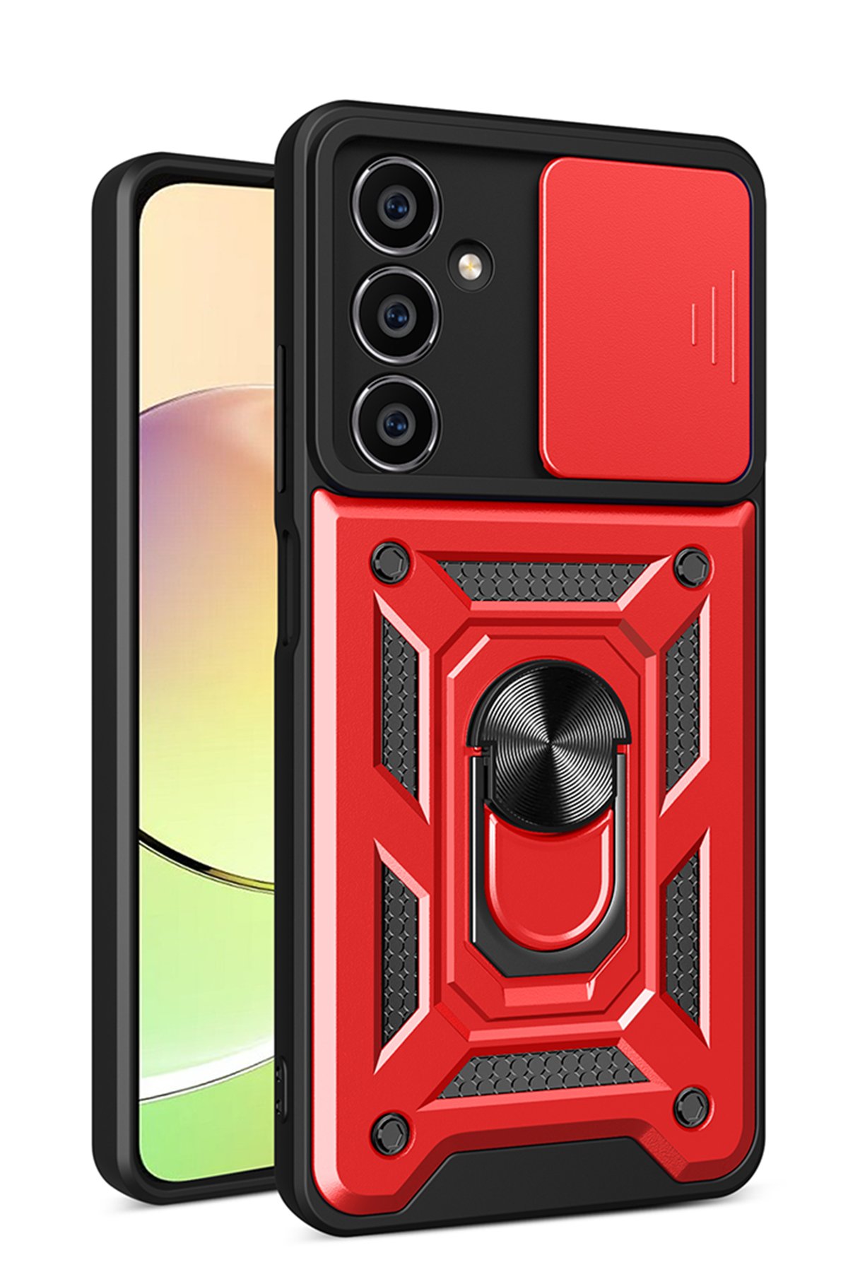 Newface Samsung Galaxy A25 5G Kılıf Zuma Kartvizitli Yüzüklü Silikon - Lacivert