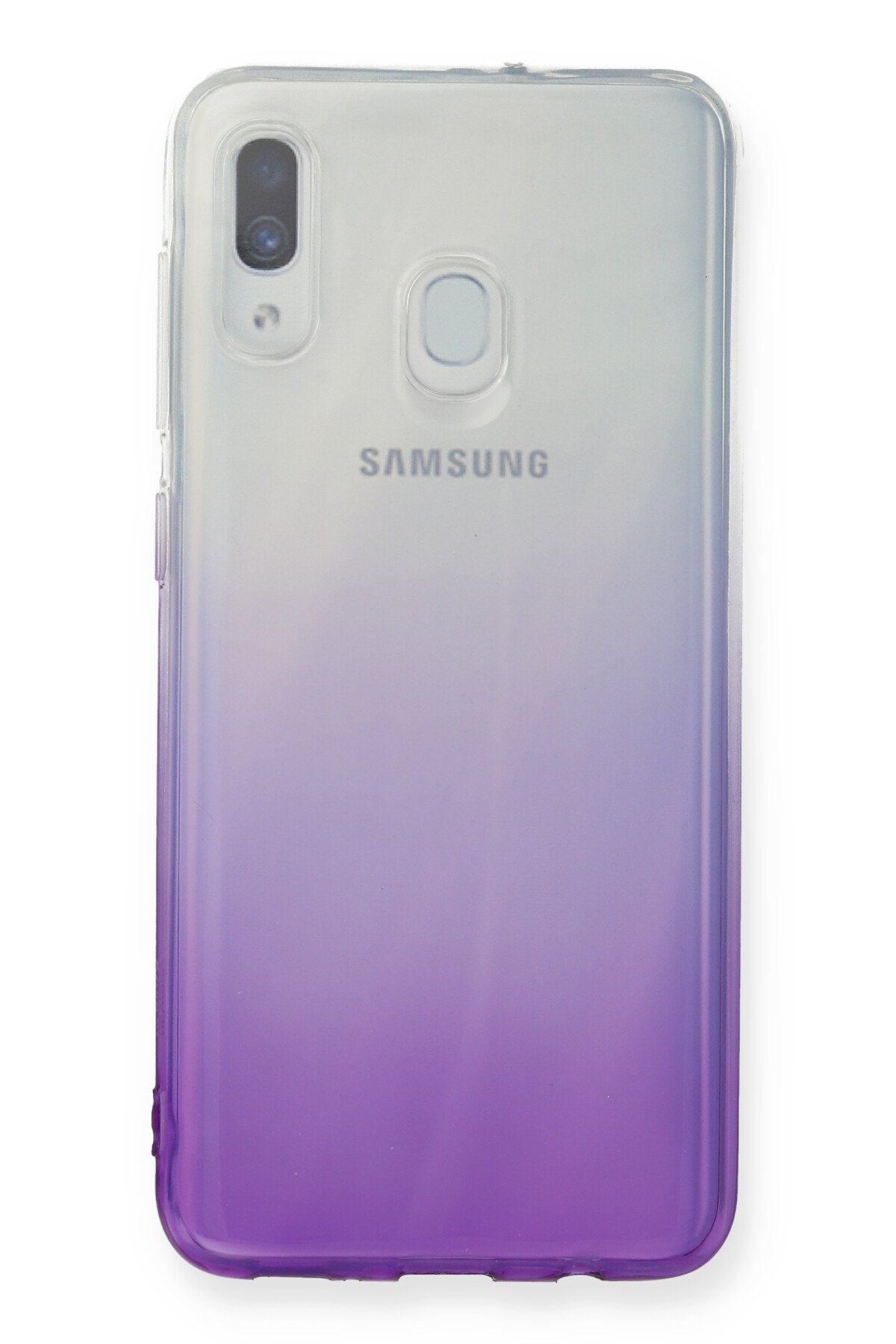 Newface Samsung Galaxy A30 Kılıf Lüx Çift Renkli Silikon - Sarı