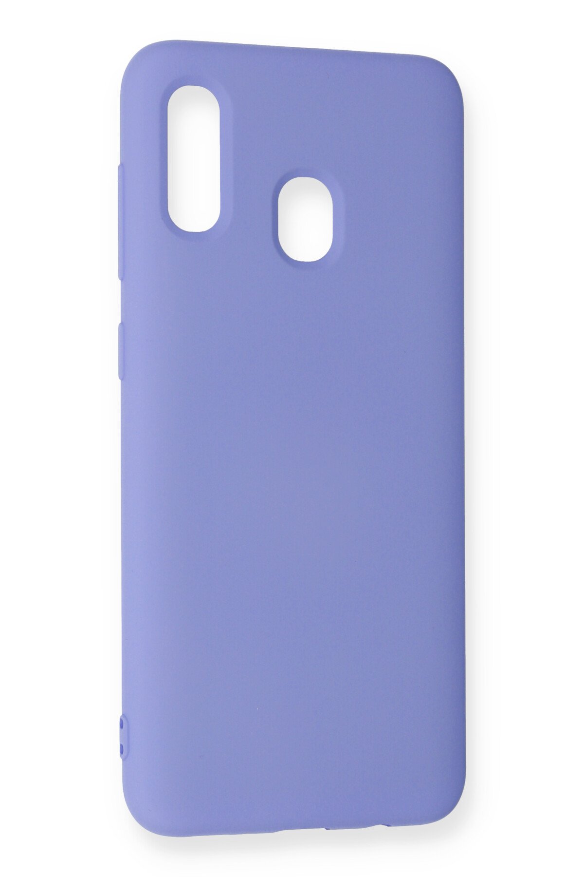 Newface Samsung Galaxy A20 Kılıf Lüx Çift Renkli Silikon - Mavi