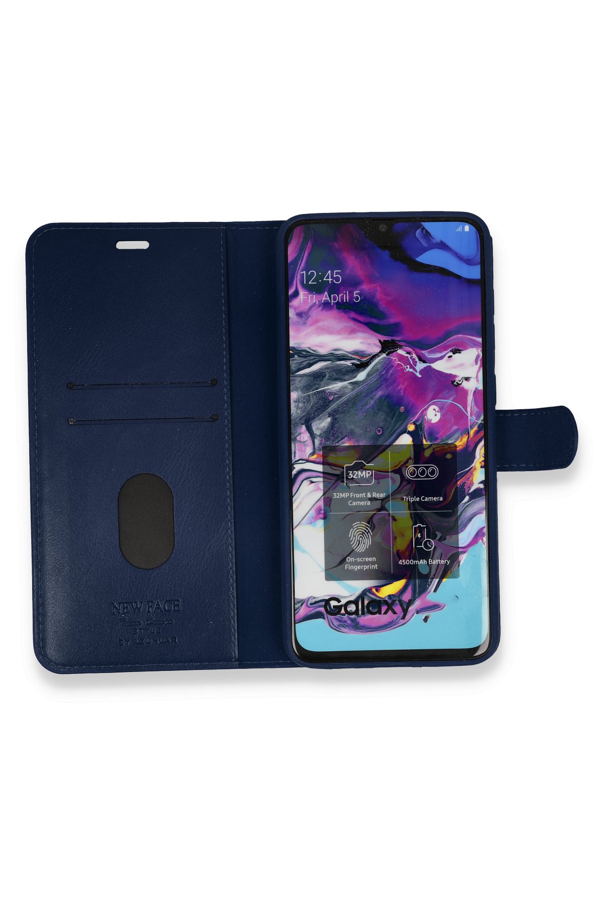 Newface Samsung Galaxy A30S Kılıf Volet Silikon - Siyah
