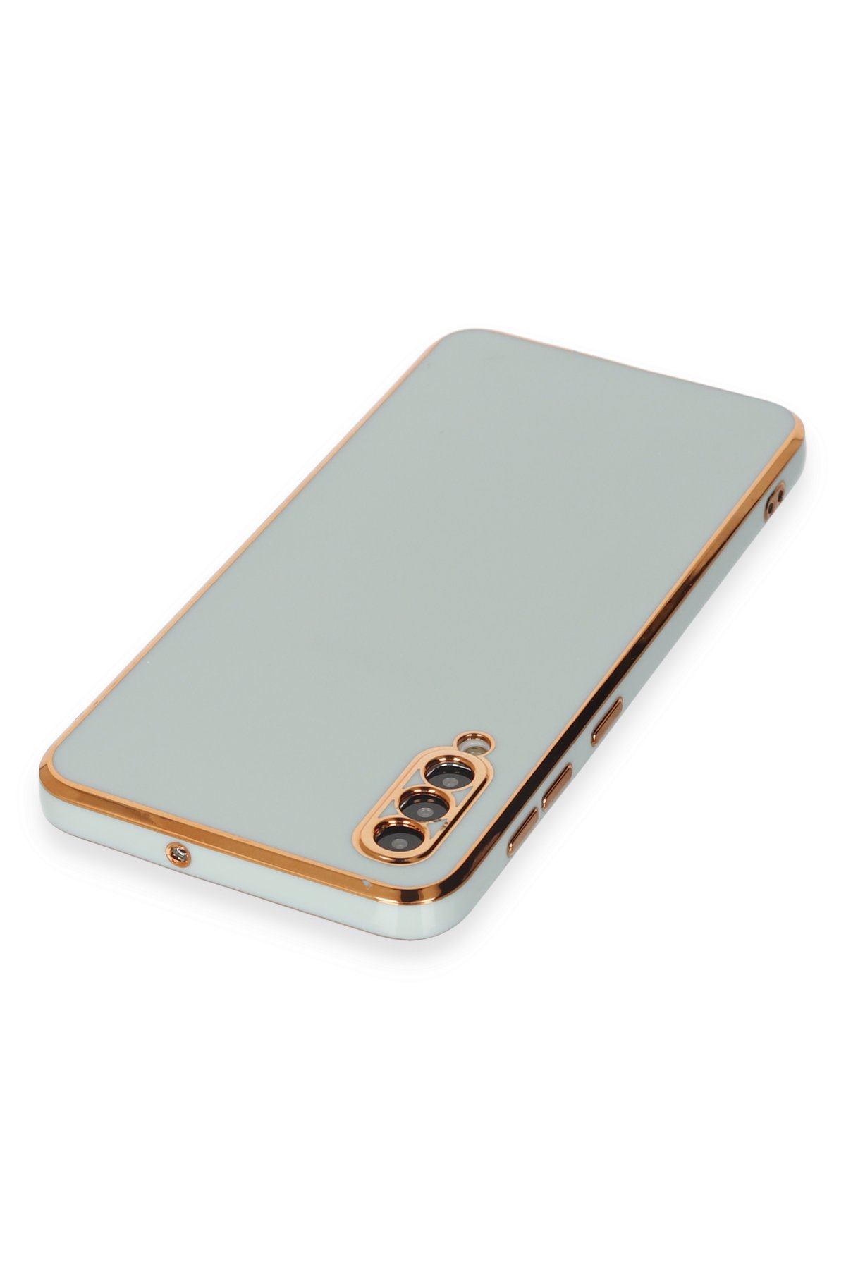 Newface Samsung Galaxy A30S Kılıf Lüx Çift Renkli Silikon - Sarı