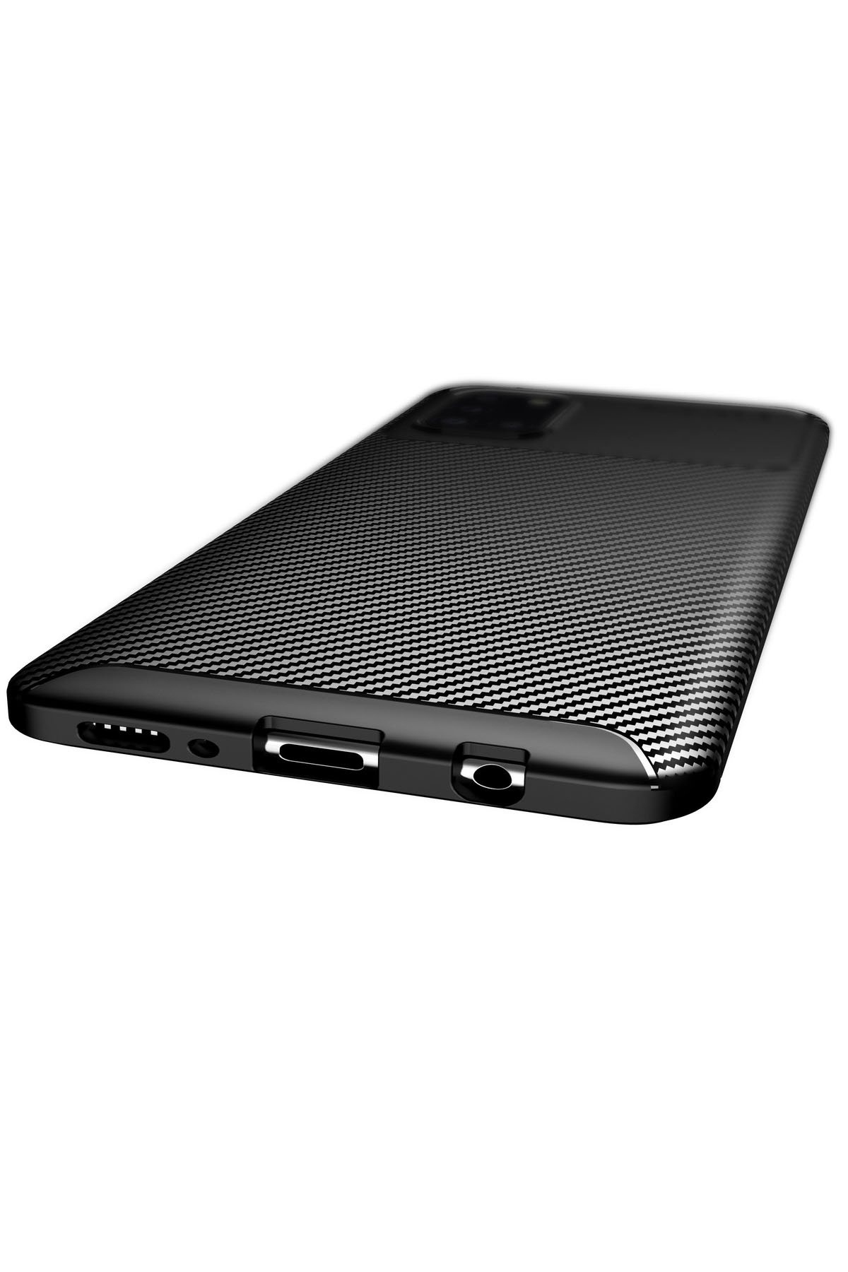 Newface Samsung Galaxy A31 Kılıf Miami Şeffaf Silikon - Gri