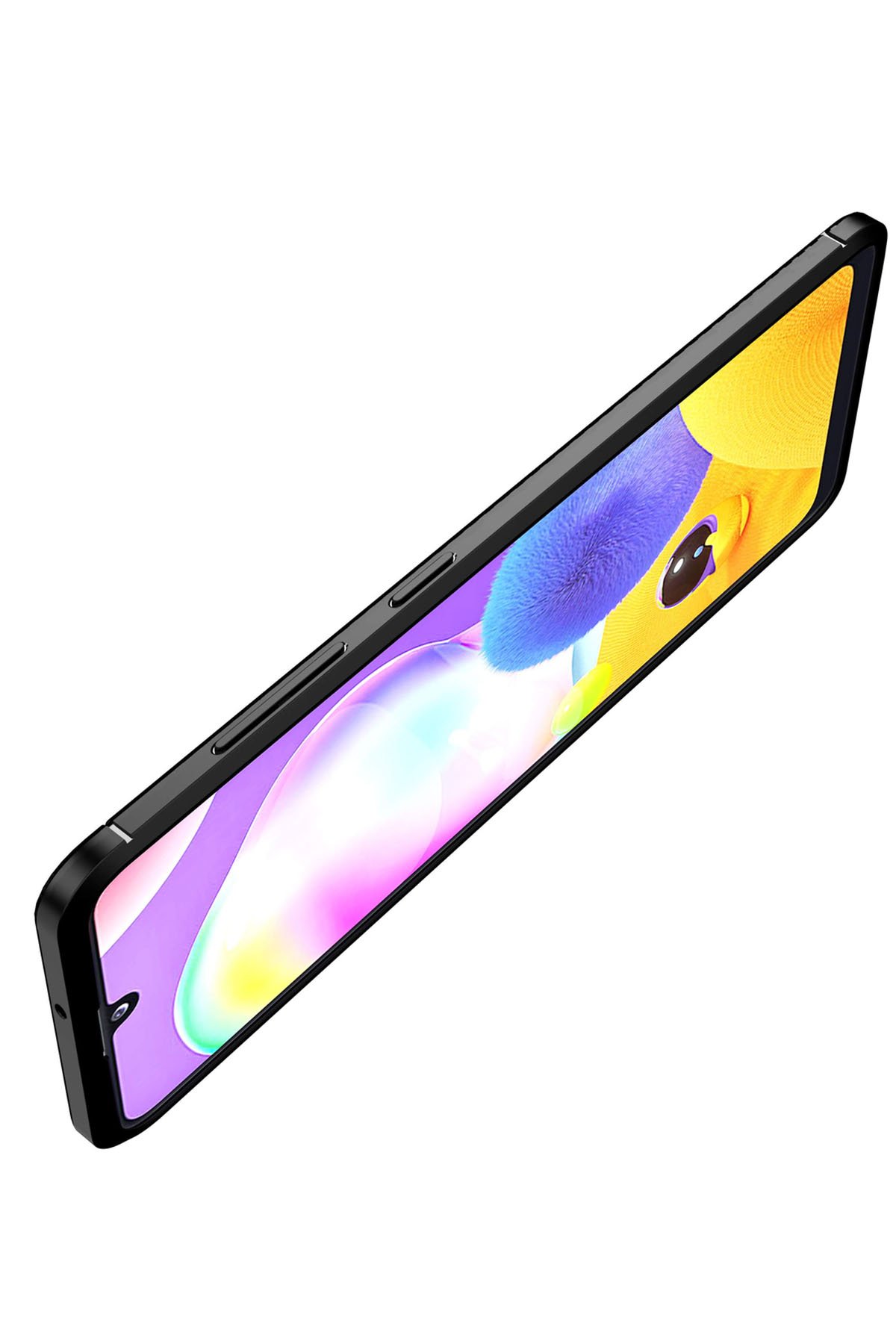 Newface Samsung Galaxy A31 Kılıf Gros Yüzüklü Silikon - Yeşil