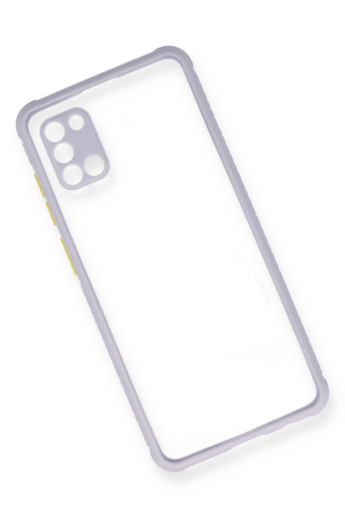 Newface Samsung Galaxy A31 Kılıf Platin Simli Silikon - Mavi