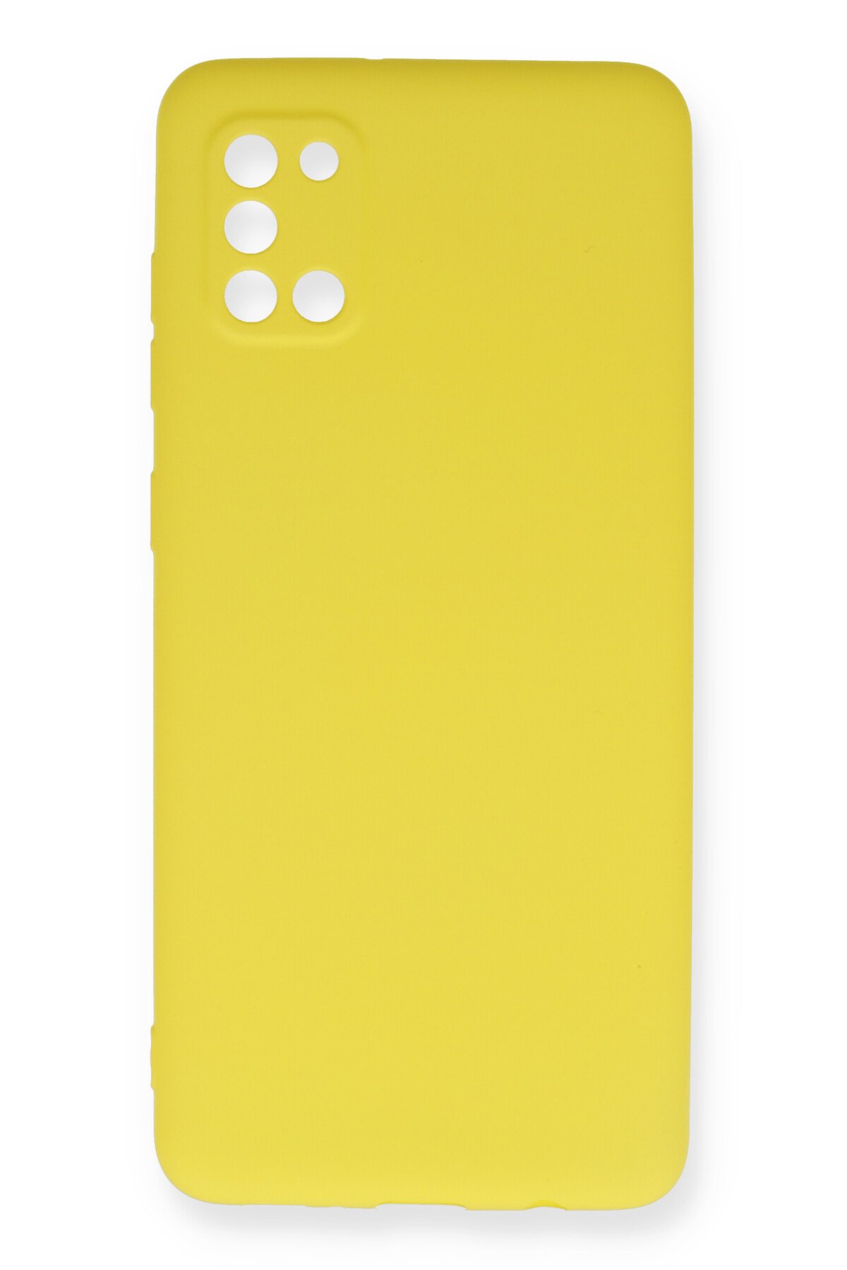 Newface Samsung Galaxy A31 Kılıf Nano içi Kadife Silikon - Sarı