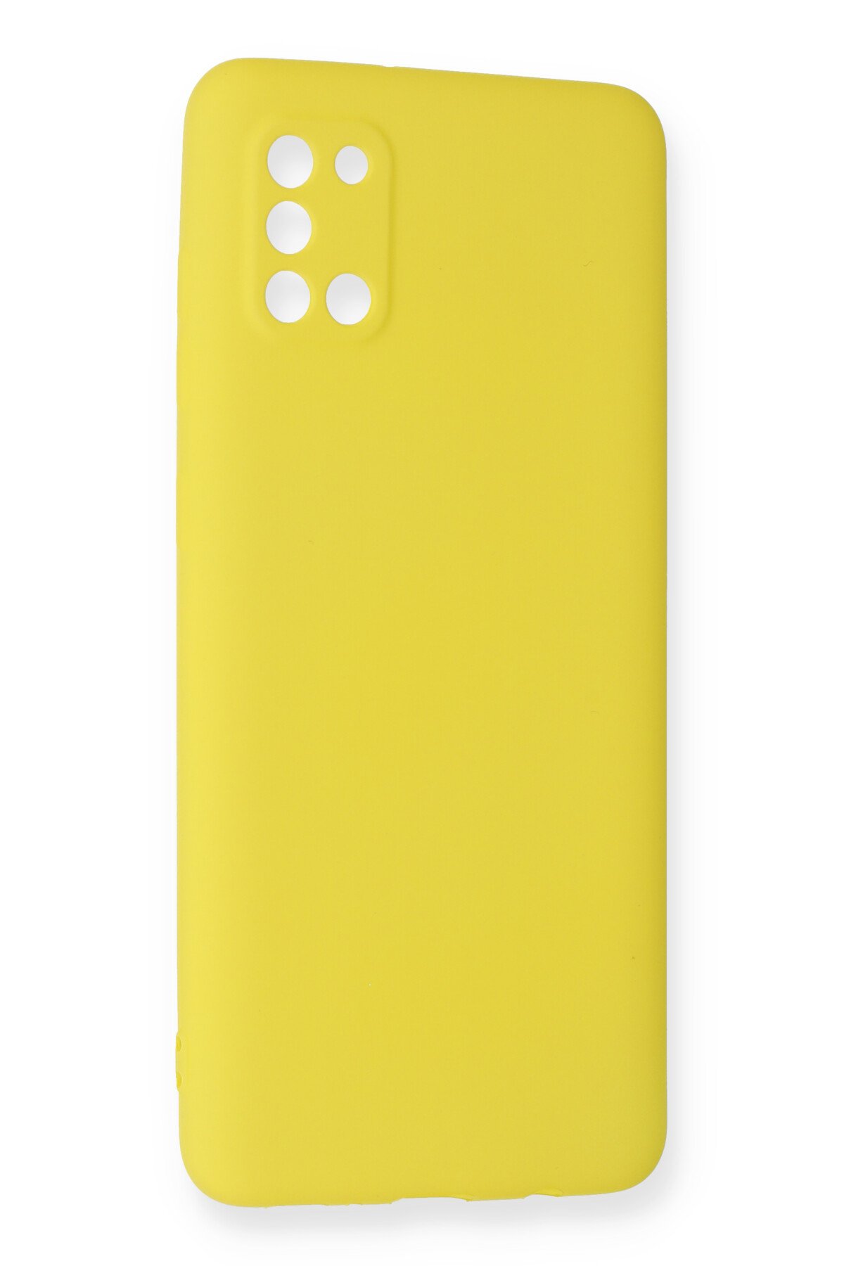 Newface Samsung Galaxy A31 Kılıf Nano içi Kadife Silikon - Sarı