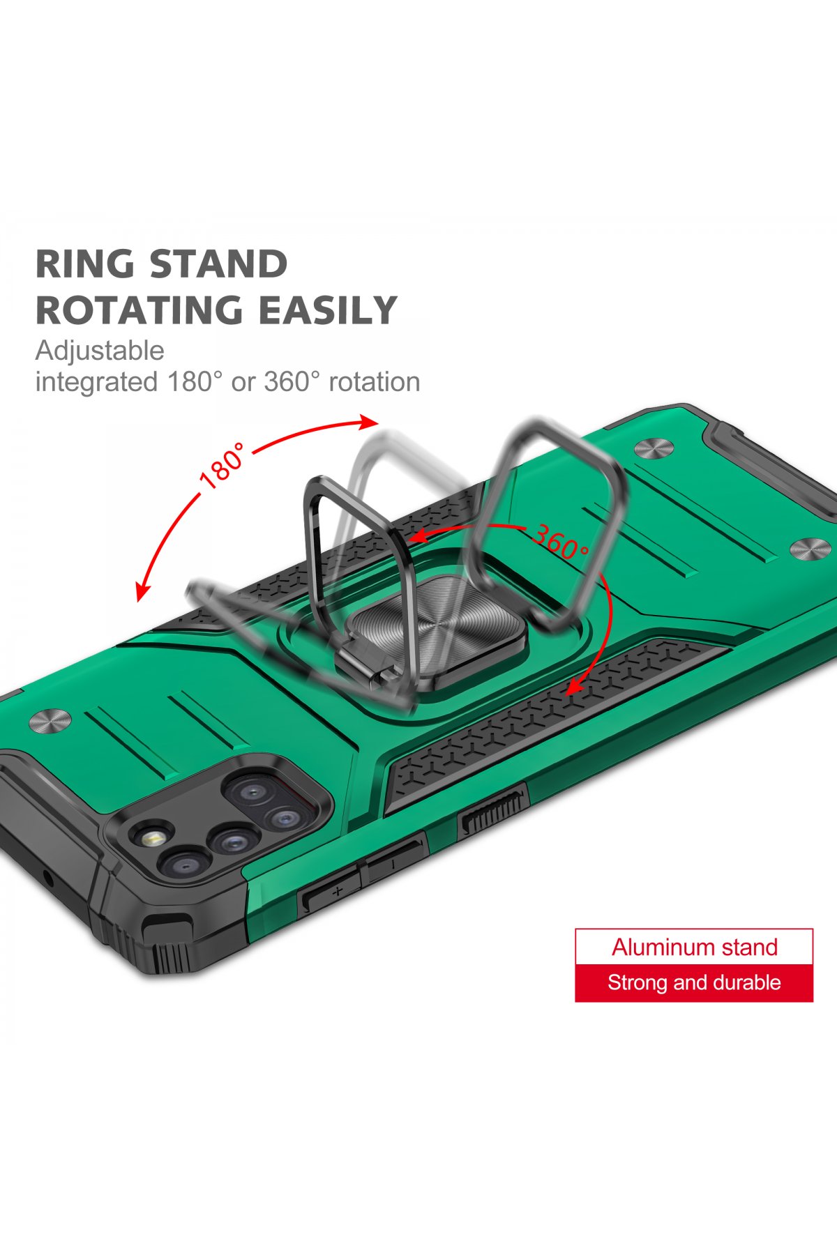 Newface Samsung Galaxy A31 Kılıf Miami Şeffaf Silikon - Kırmızı