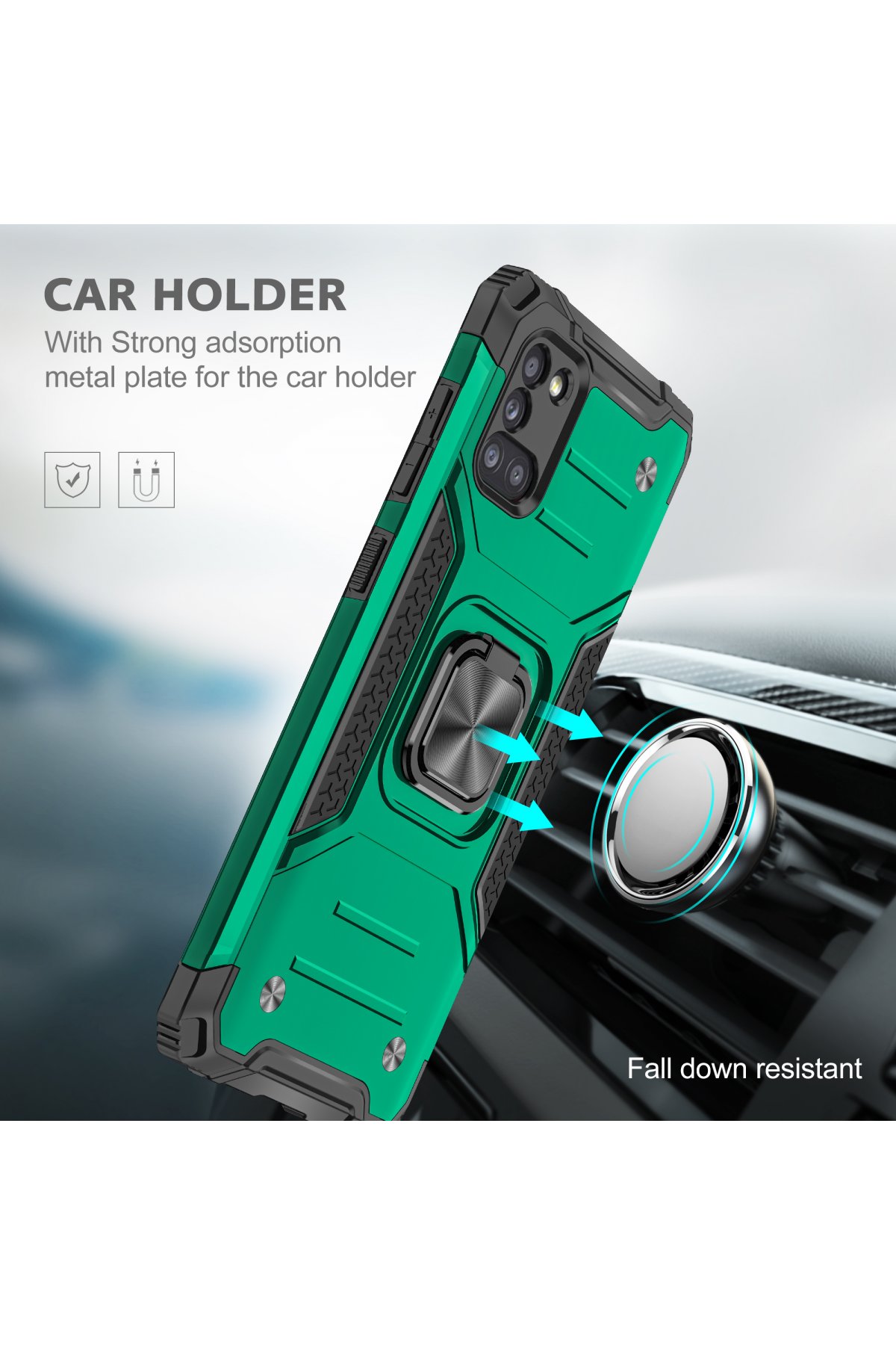 Newface Samsung Galaxy A31 Kılıf Miami Şeffaf Silikon - Kırmızı