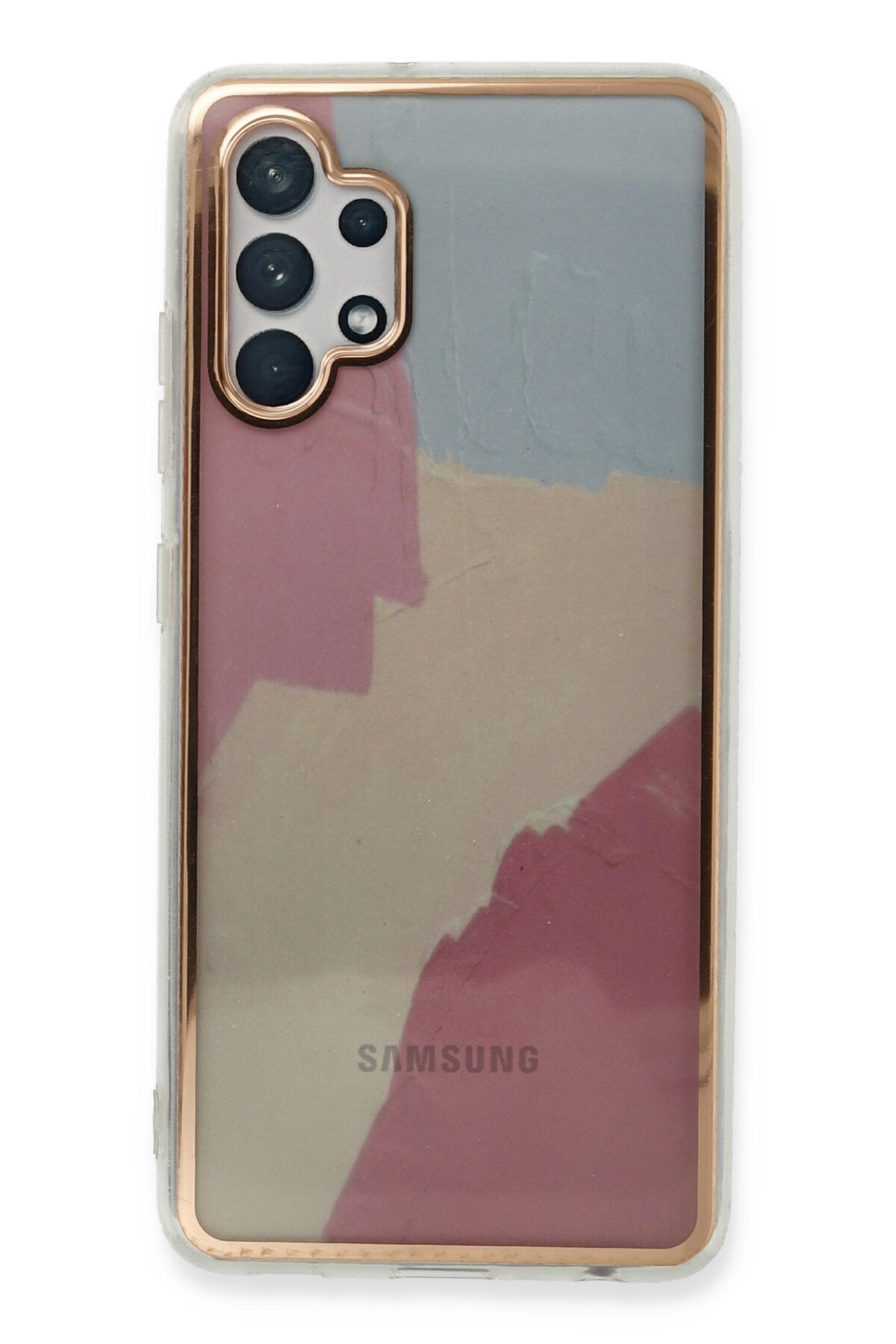 Newface Samsung Galaxy A32 Kılıf Volet Silikon - Pembe