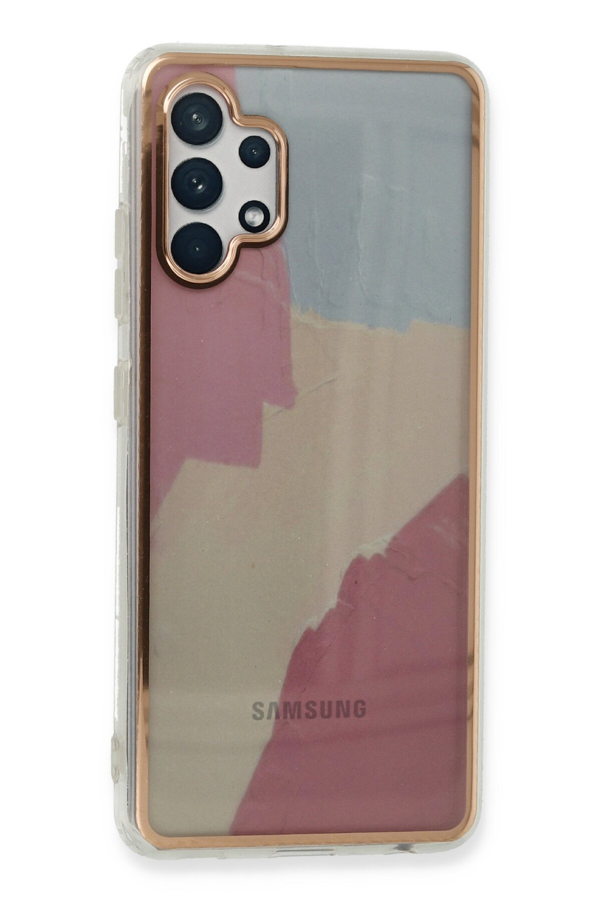 Newface Samsung Galaxy A32 Kılıf Volet Silikon - Pembe