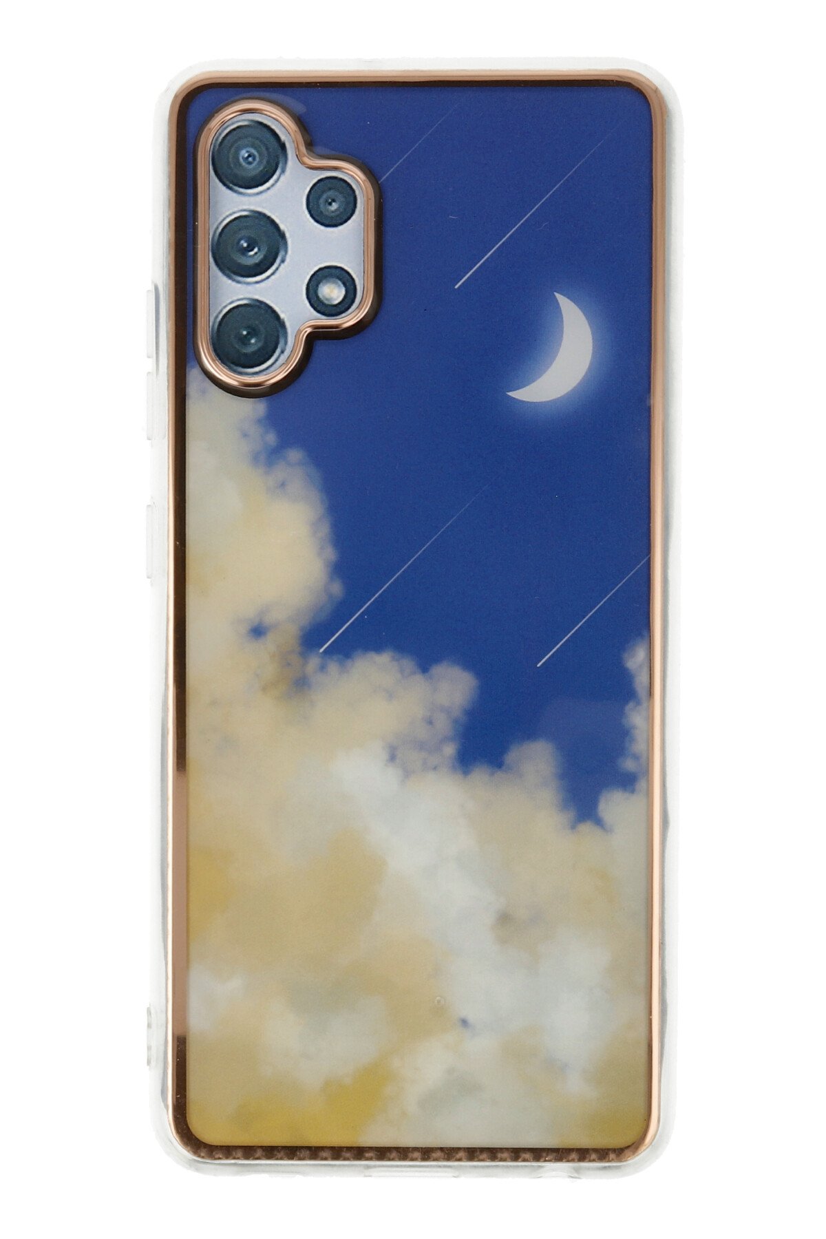 Newface Samsung Galaxy A32 Kılıf Pars Lens Yüzüklü Silikon - Lacivert