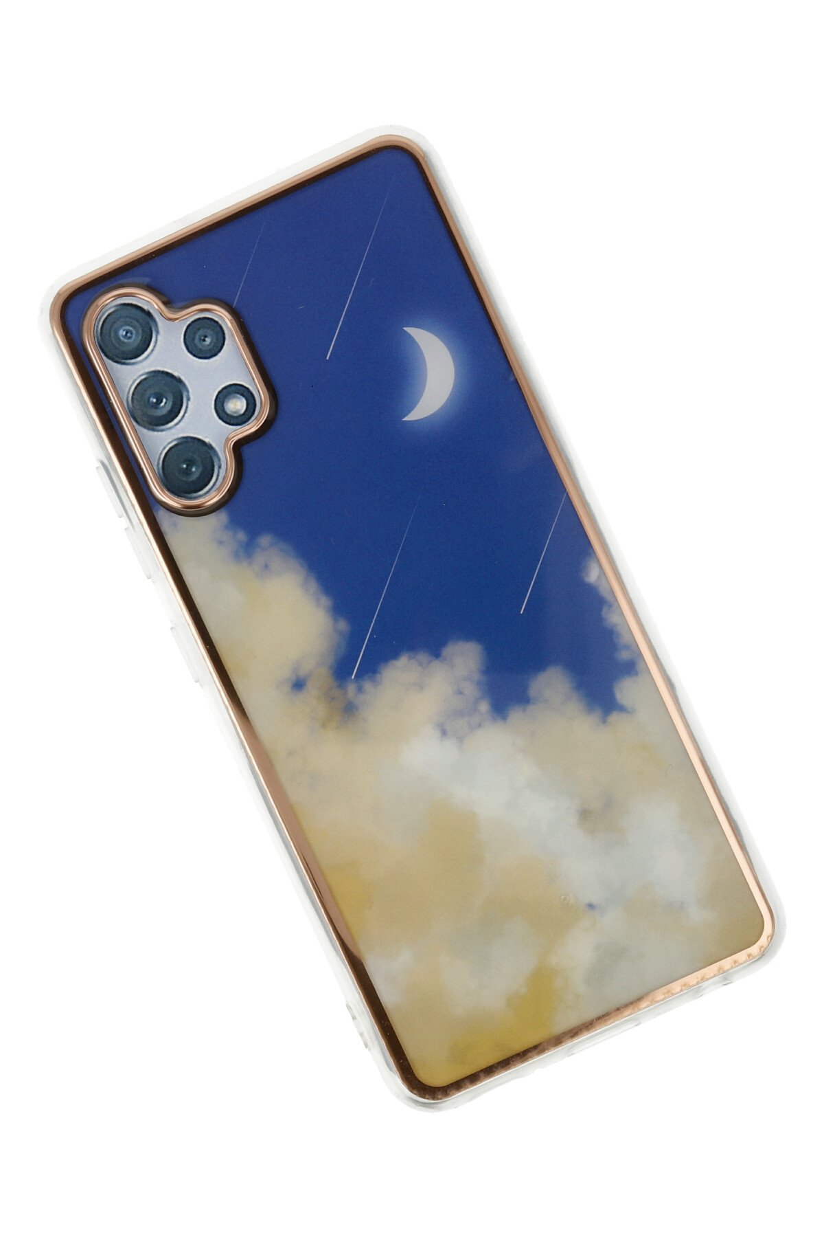 Newface Samsung Galaxy A32 Kılıf Pars Lens Yüzüklü Silikon - Lacivert