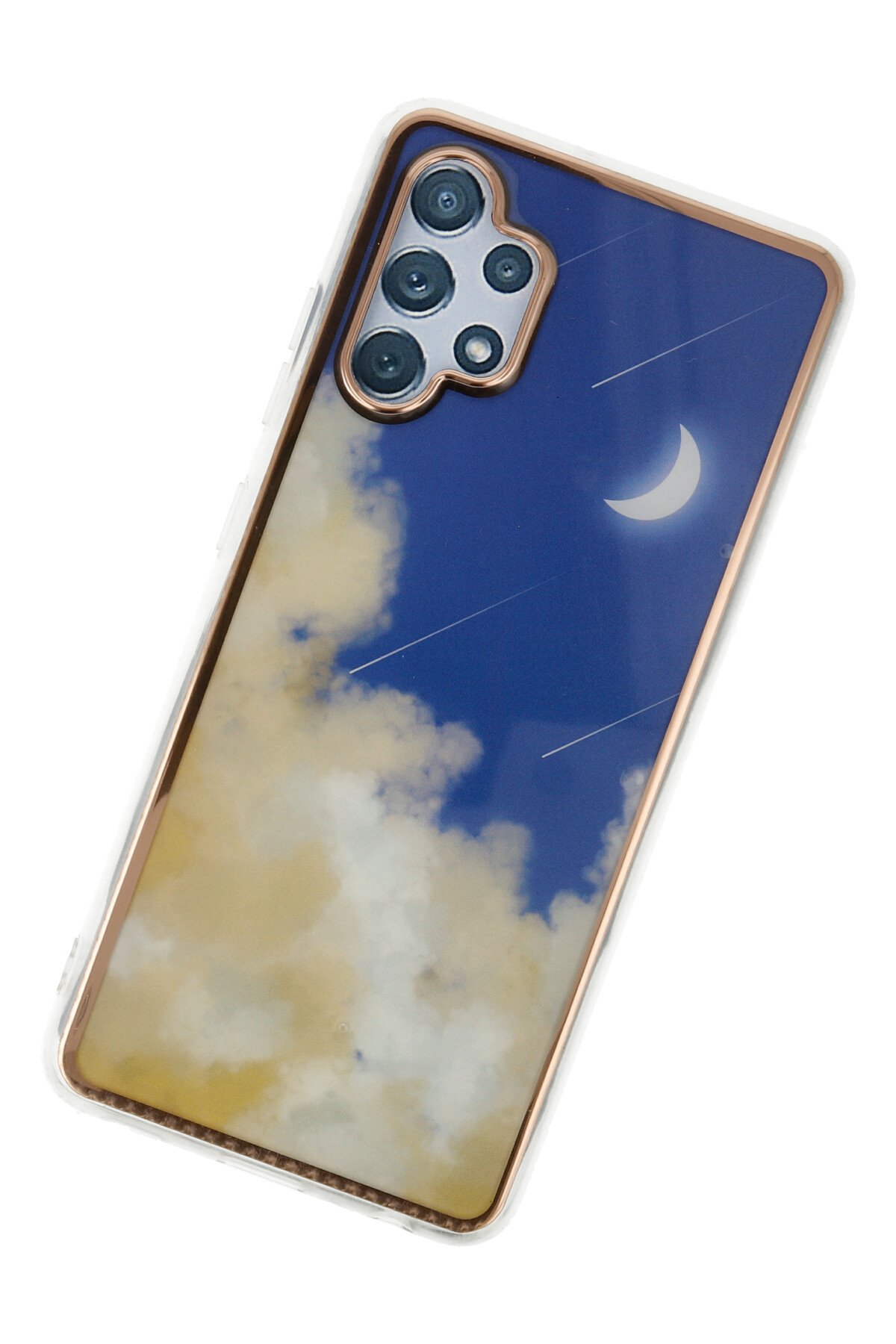 Newface Samsung Galaxy A32 Kılıf Pars Lens Yüzüklü Silikon - Lacivert