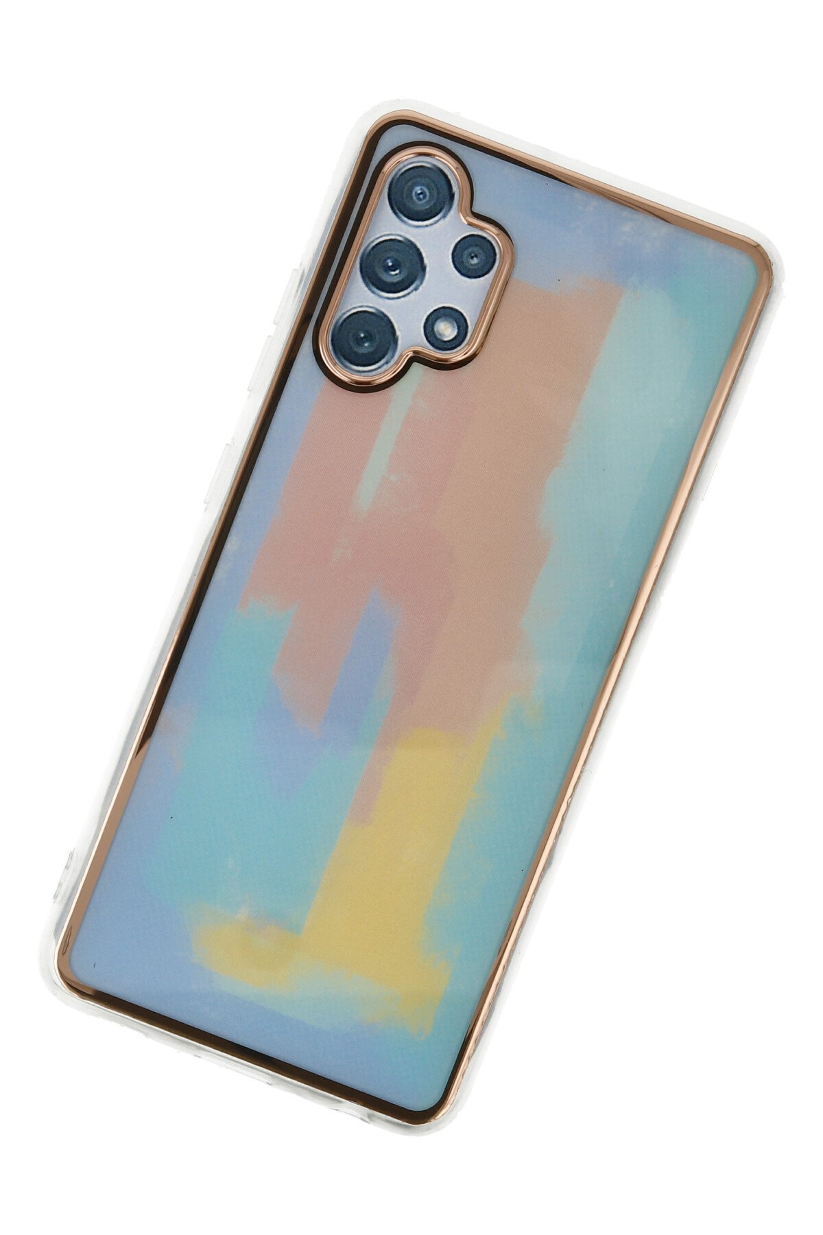 Newface Samsung Galaxy A32 Kılıf Palm Buzlu Kamera Sürgülü Silikon - Lacivert